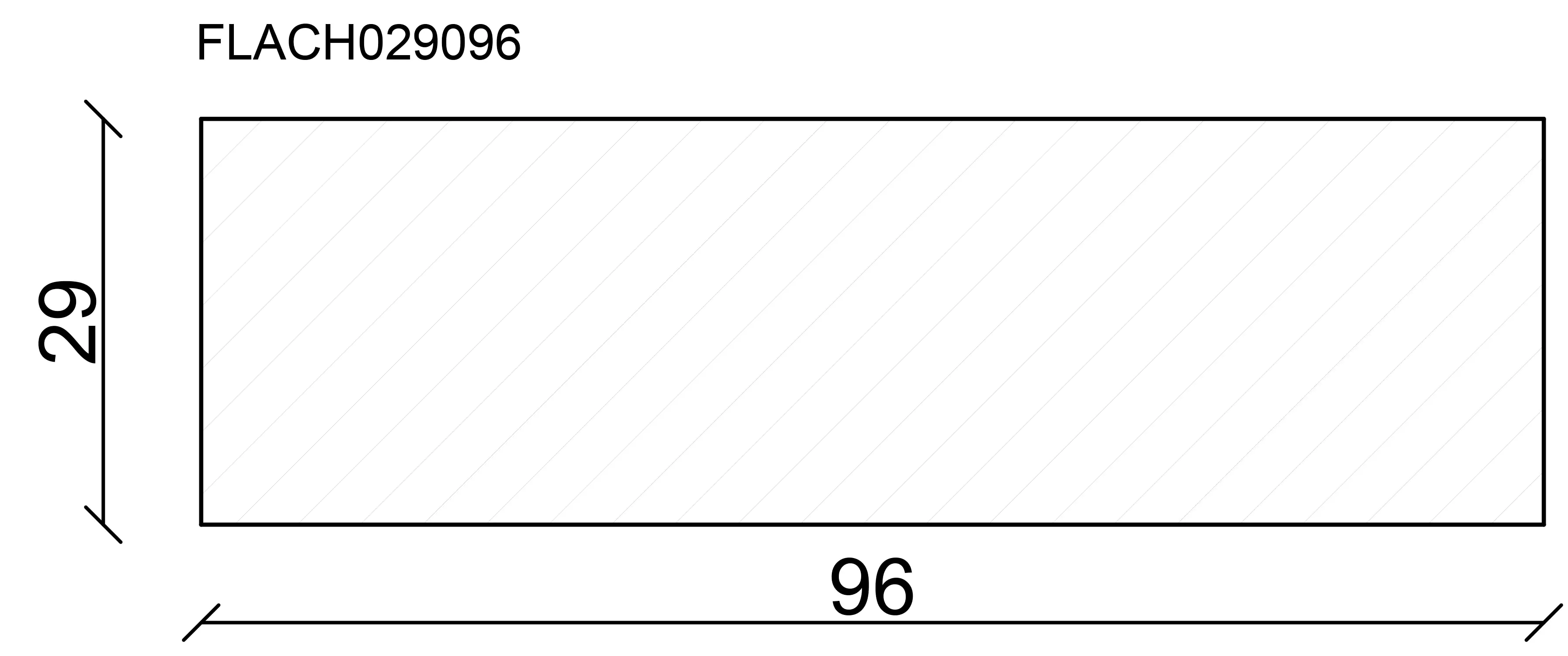 FN Neuhofer Flachleiste 100 cm 96 x 29 mm Fichte/Kiefer