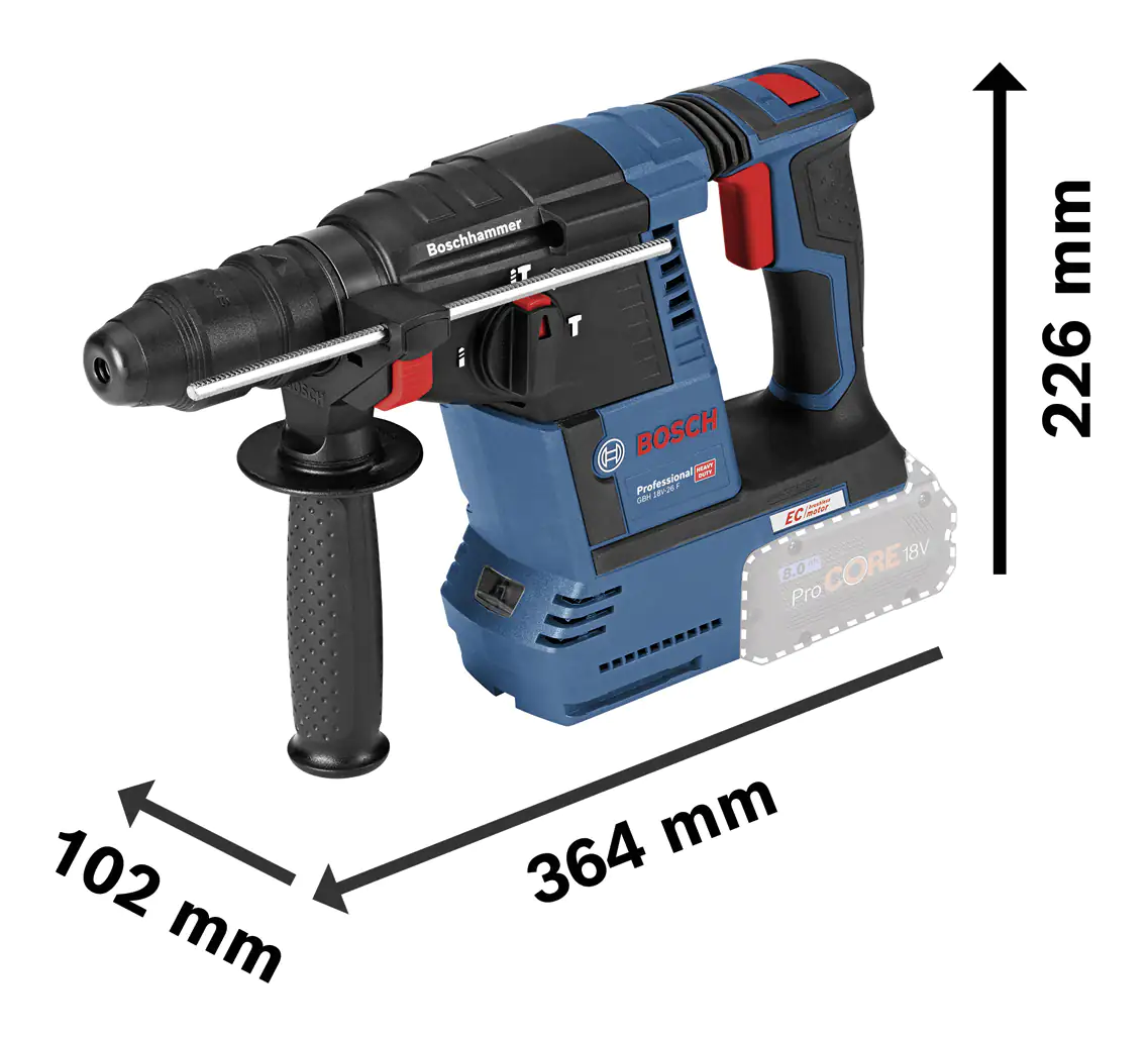 Bosch GBH 18V-26 F Professional Akku-Bohrhammer 18 V 5 Ah Solo in L-Box Bosch GBH 18V-26 F Professional Akku-Bohrhammer 18 V 5 Ah Solo in L-Box