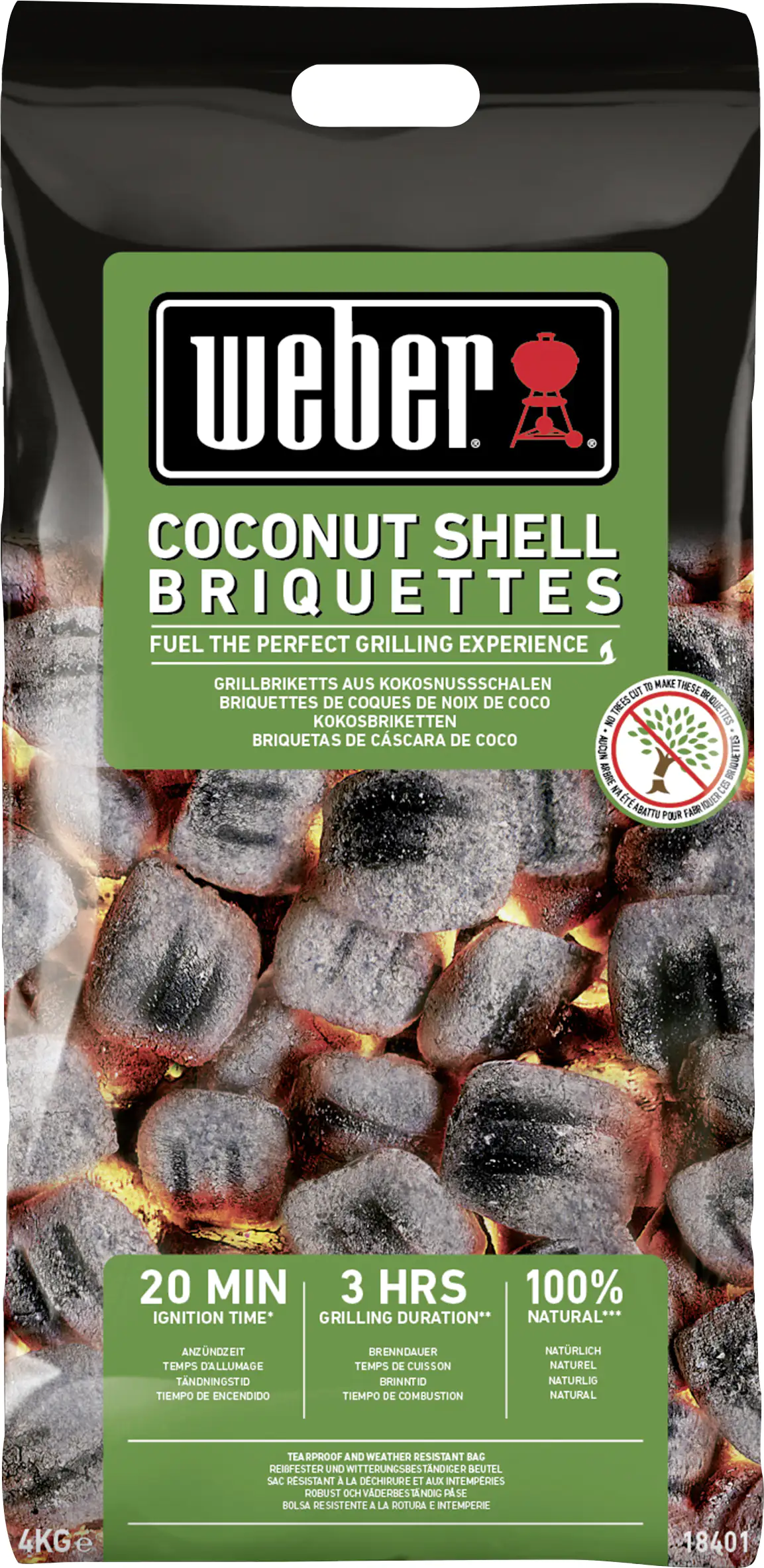 Weber Kokosnuss Briketts - 4 kg
