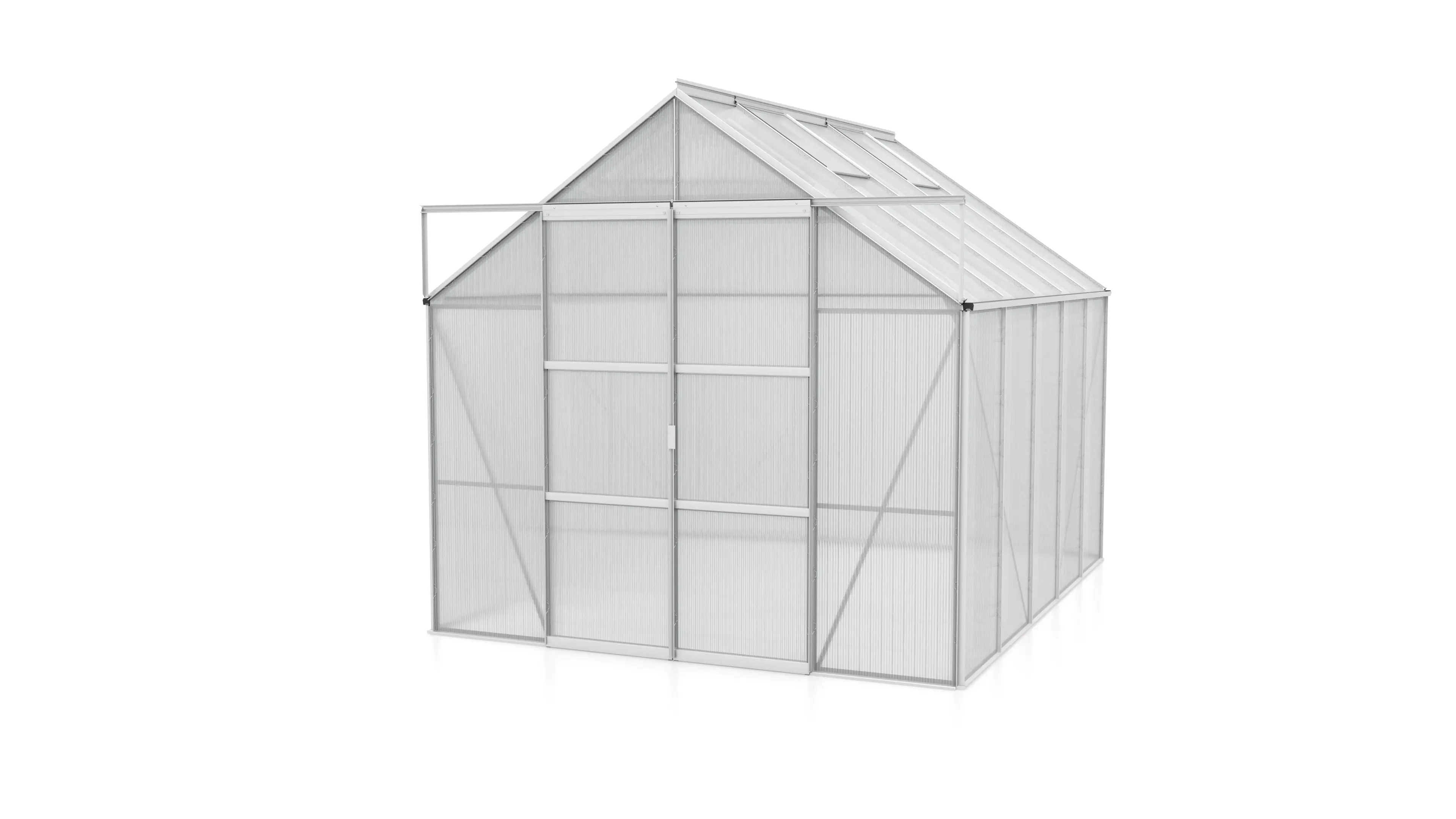 Vitavia Gewächshaus-Set Uranus 8300 HKP 6 mm alu 254 x 317 cm 
