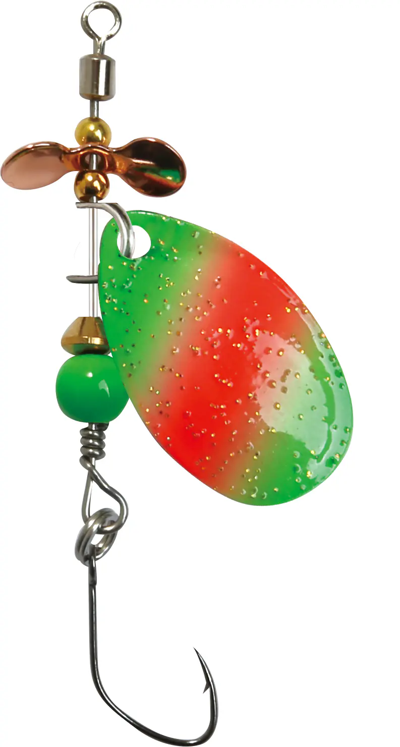Paladin Angelköder Spinner Killer Pro 2,3 g grün/orange/kupfer