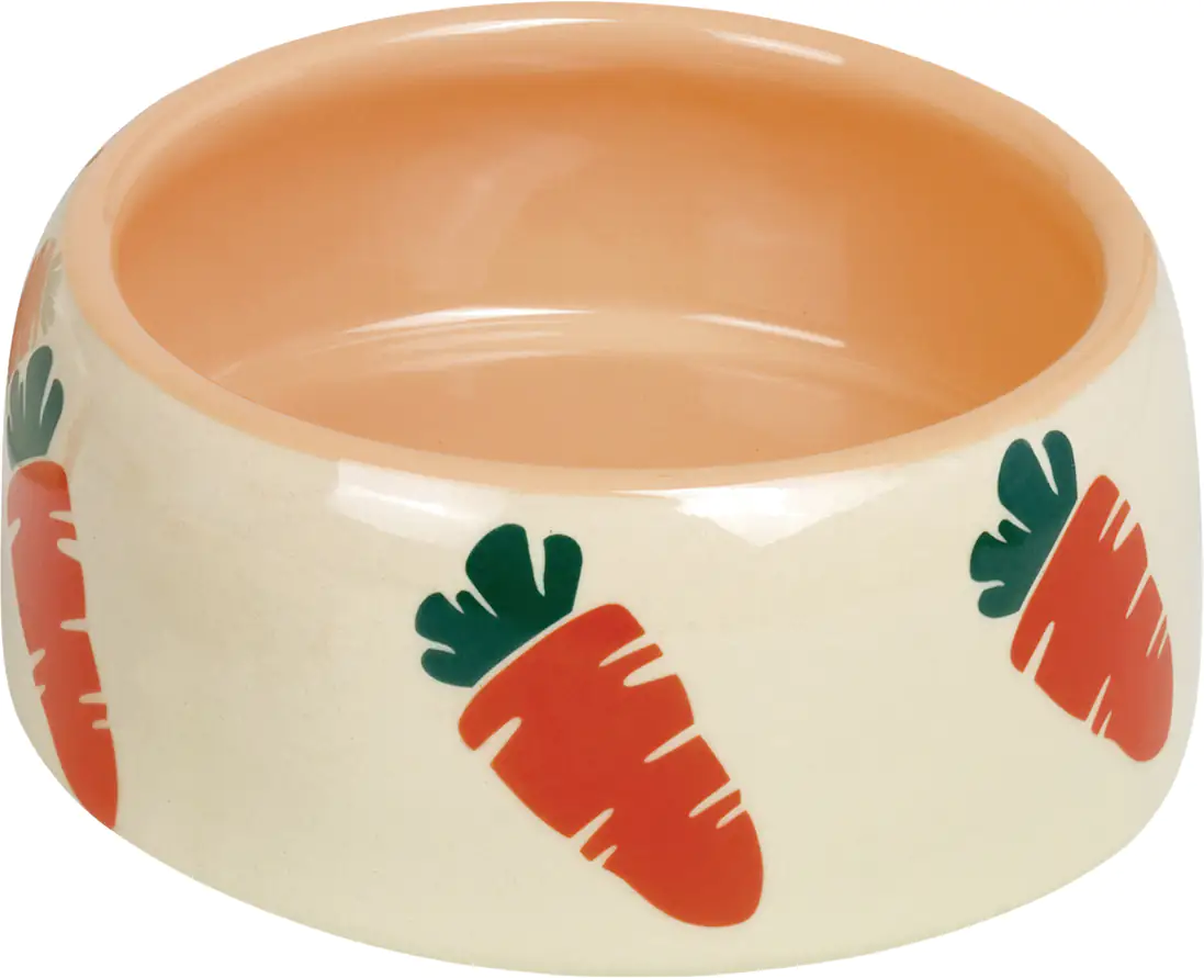Nobby Keramik Futtertrog CARROT beige orange Ø 12cm 250 ml Größe M
