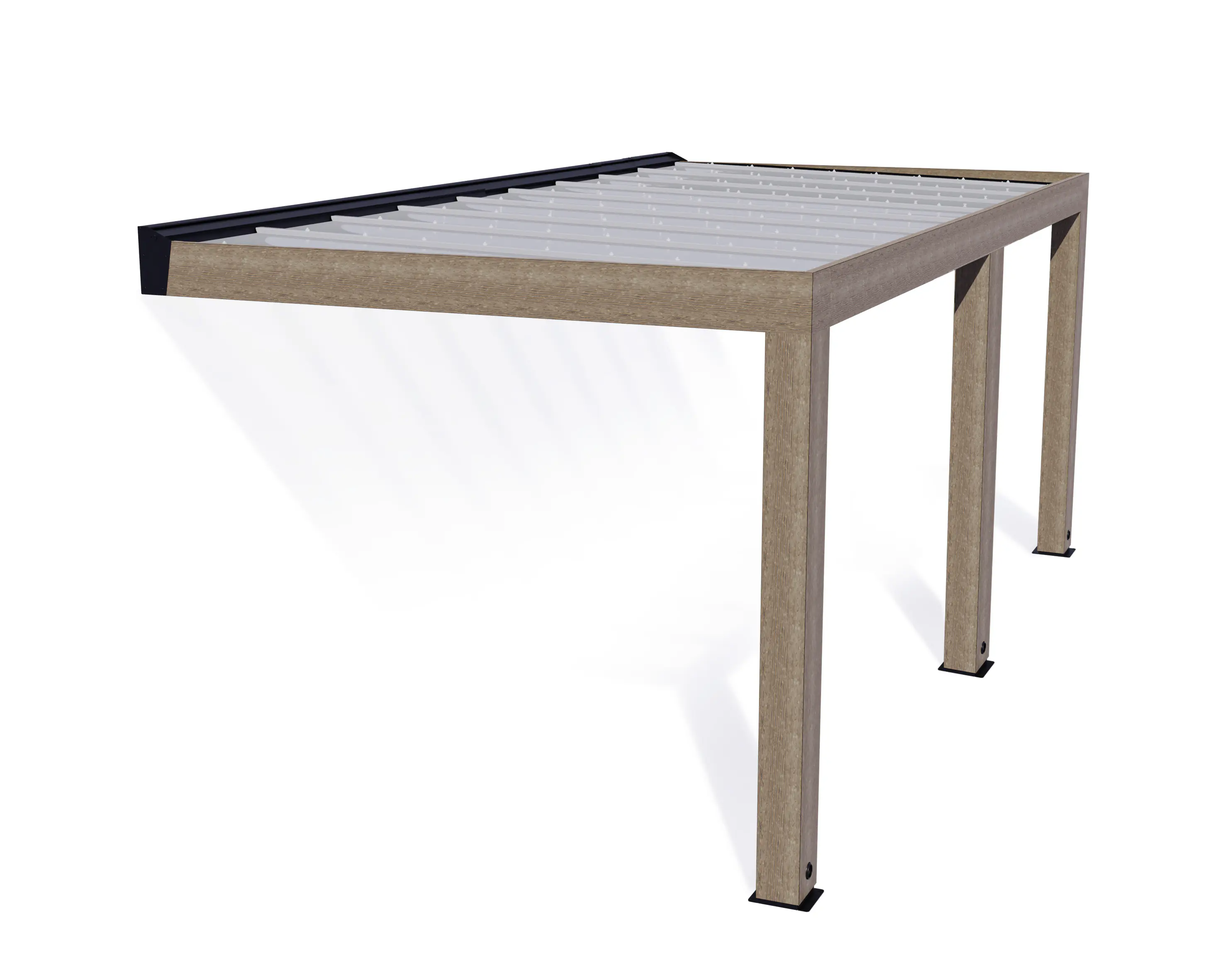 Canopia Terrassenüberdachung Helsinki Holz 600 x 294 cm braun