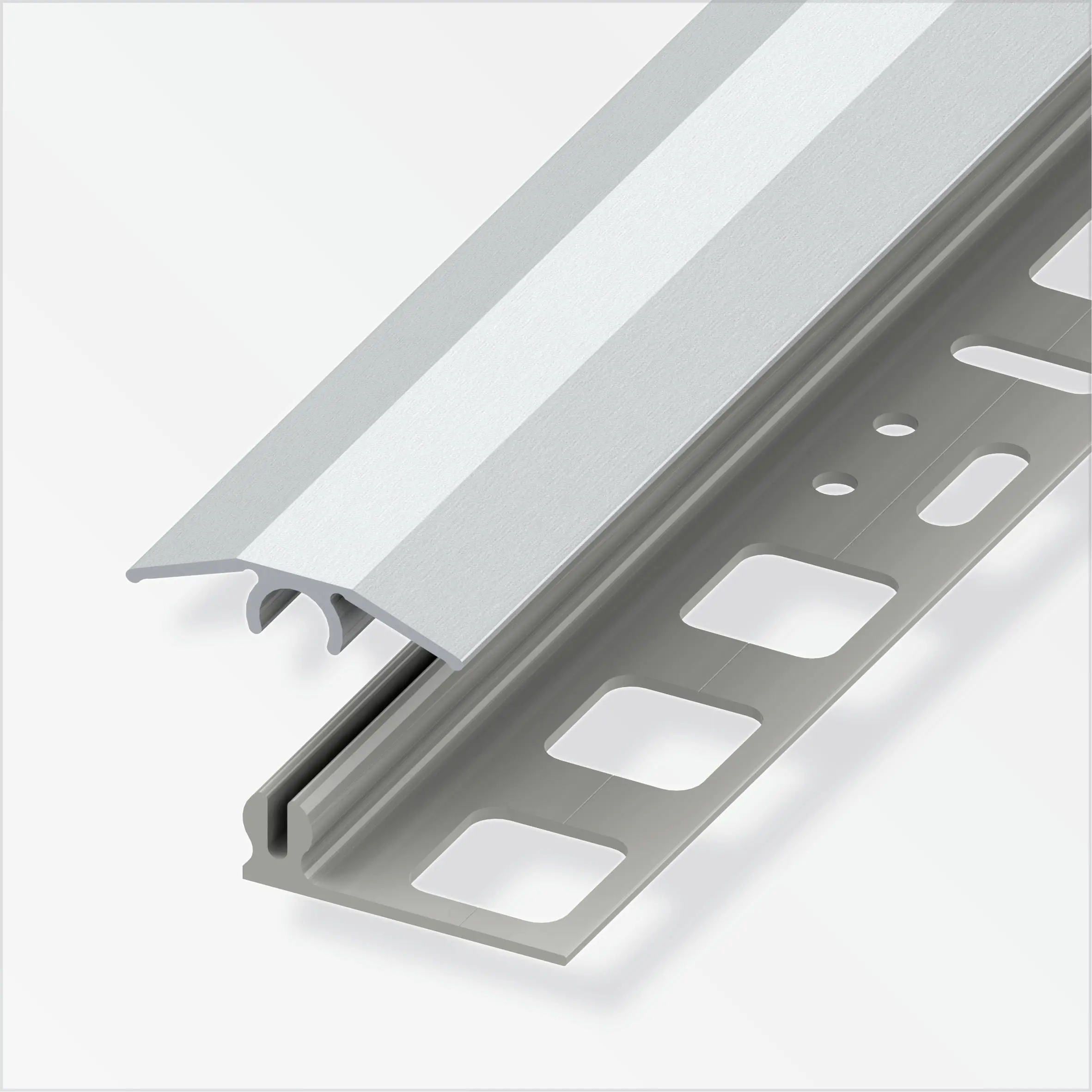 alfer Übergangs-Profil 1 m, 25 x 7 mm Alu eloxiert Edelstahl Optik