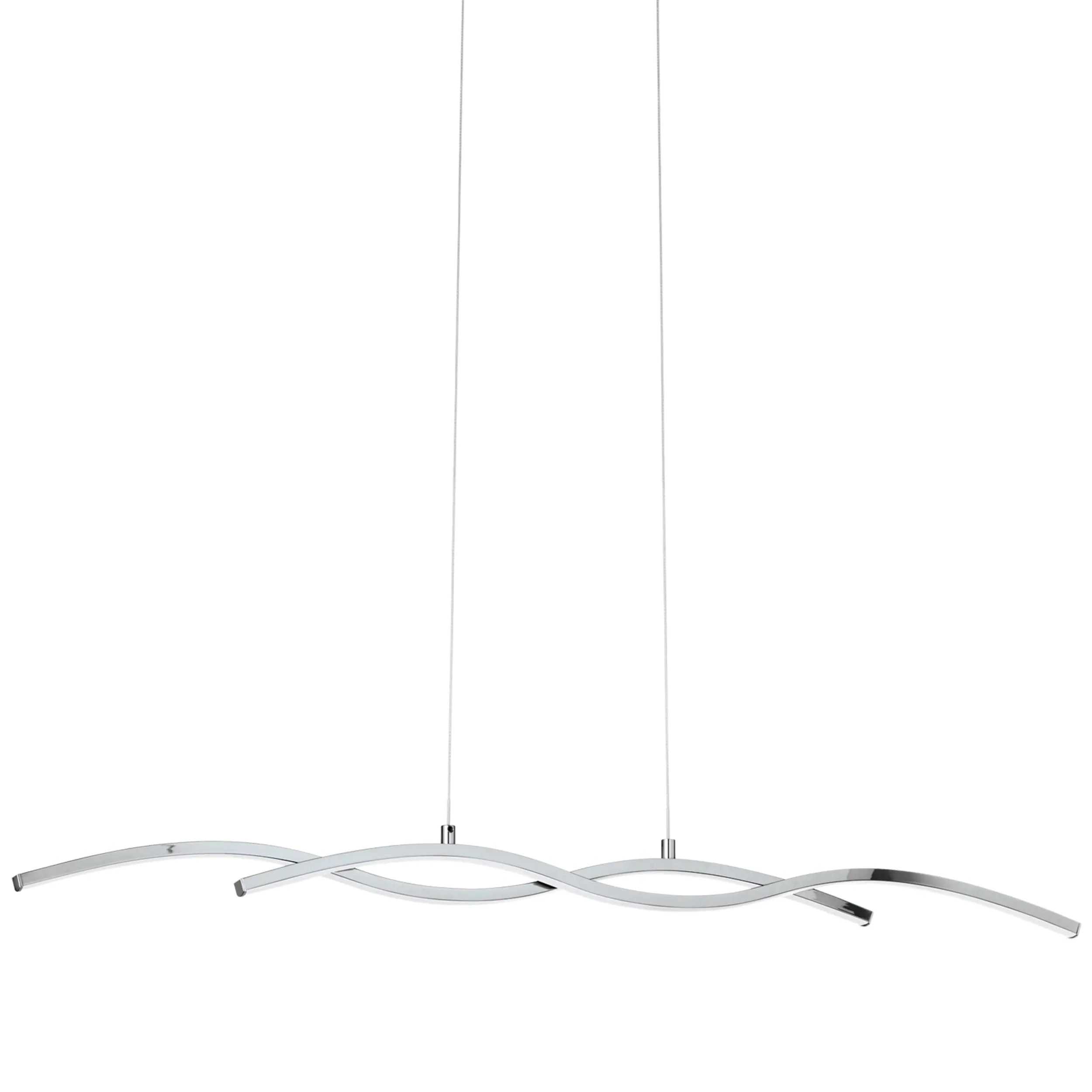 Eglo LED Pendelleuchte Lasana 2 chrom 87 x 8 cm warmweiß Eglo LED Pendelleuchte Lasana 2 chrom 87 x 8 cm warmweiß