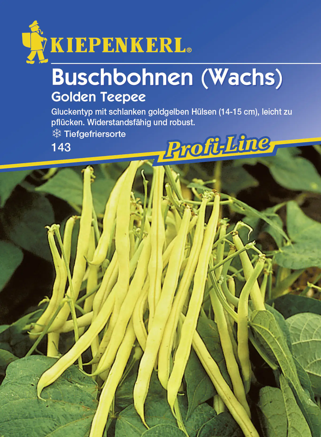 Kiepenkerl Buschbohne Golden Teepee Phaseolus vulgaris var. nanus, Inhalt: ca. 8-10 lfd. Meter Kiepenkerl Buschbohne Golden Teepee Phaseolus vulgaris var. nanus, Inhalt: ca. 8-10 lfd. Meter
