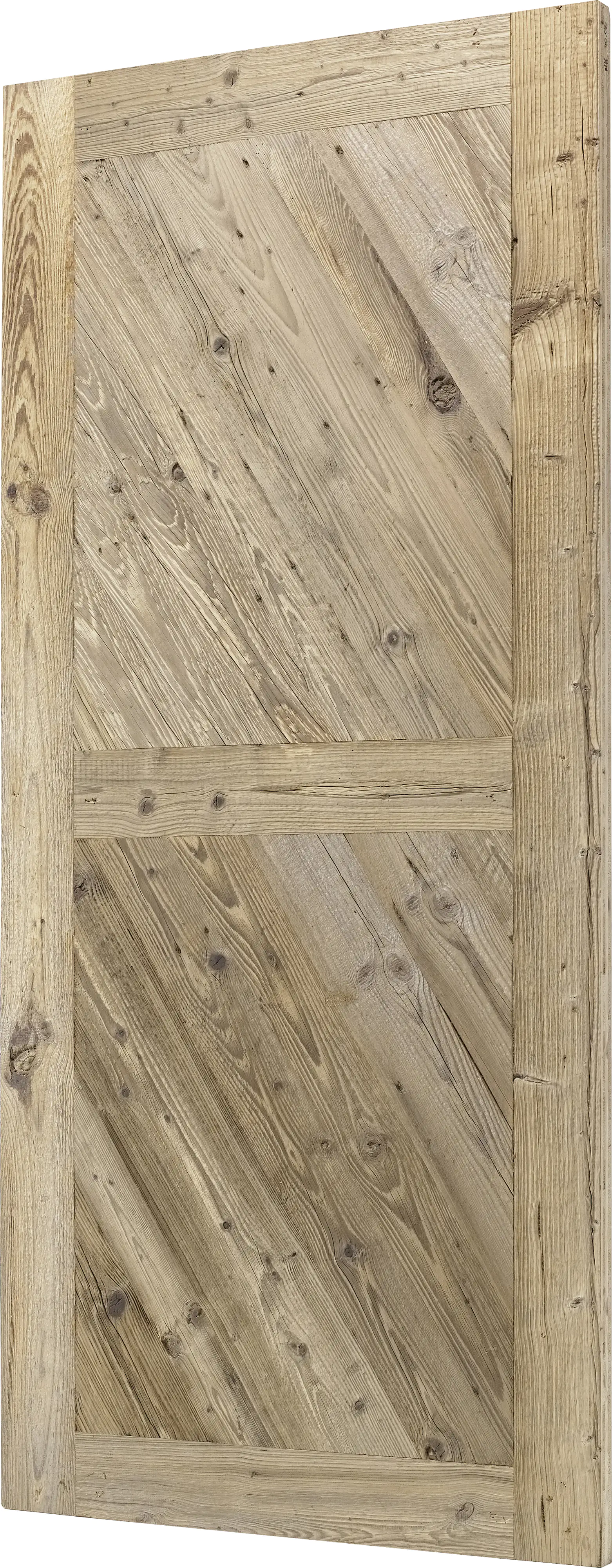 Schiebetür Landhaus Altholz 200 x 90 x 4,2 cm braun-grau