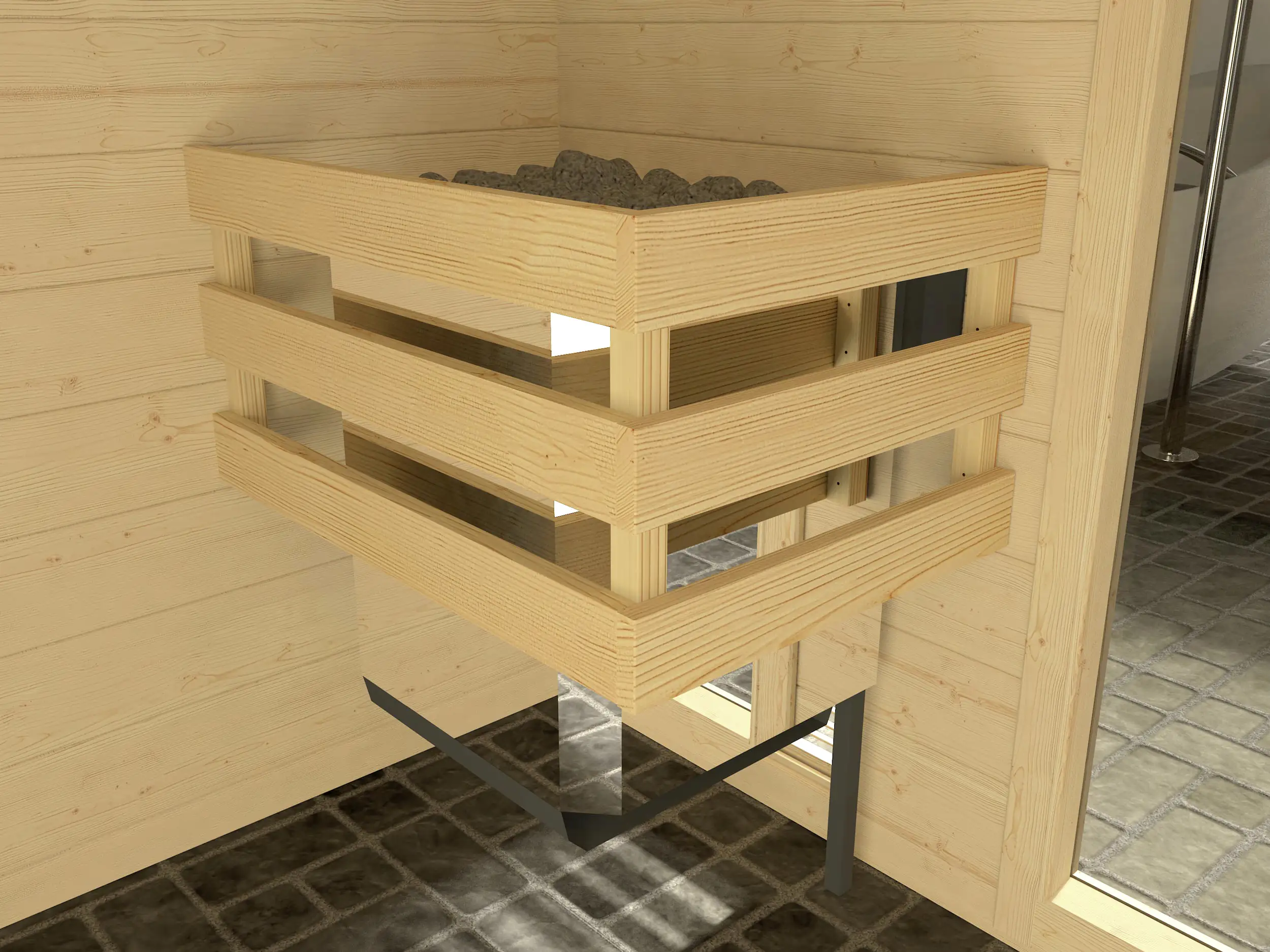 Weka Massivholz-Sauna Valida Gr. 2 Sparset 4,5 kW BioS