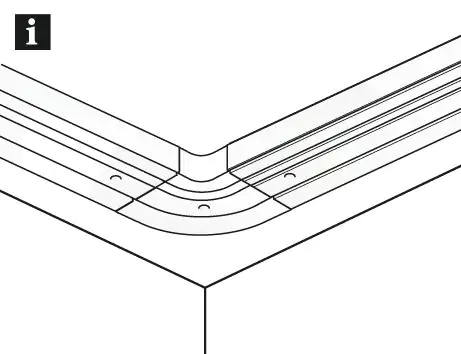 Gardinia Erkerbogen für Vorhangschiene GE, weiß
