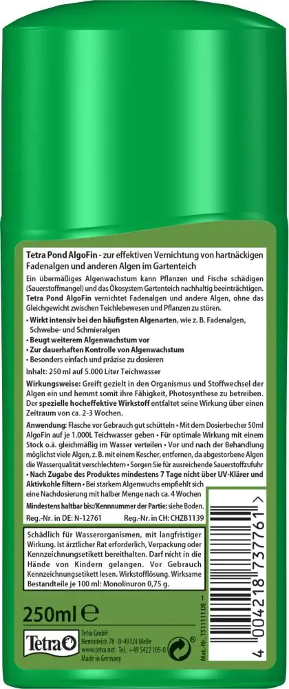 Tetra Pond Algenbekämpfung AlgoFin 250 ml Tetra Pond Algenbekämpfung AlgoFin 250 ml