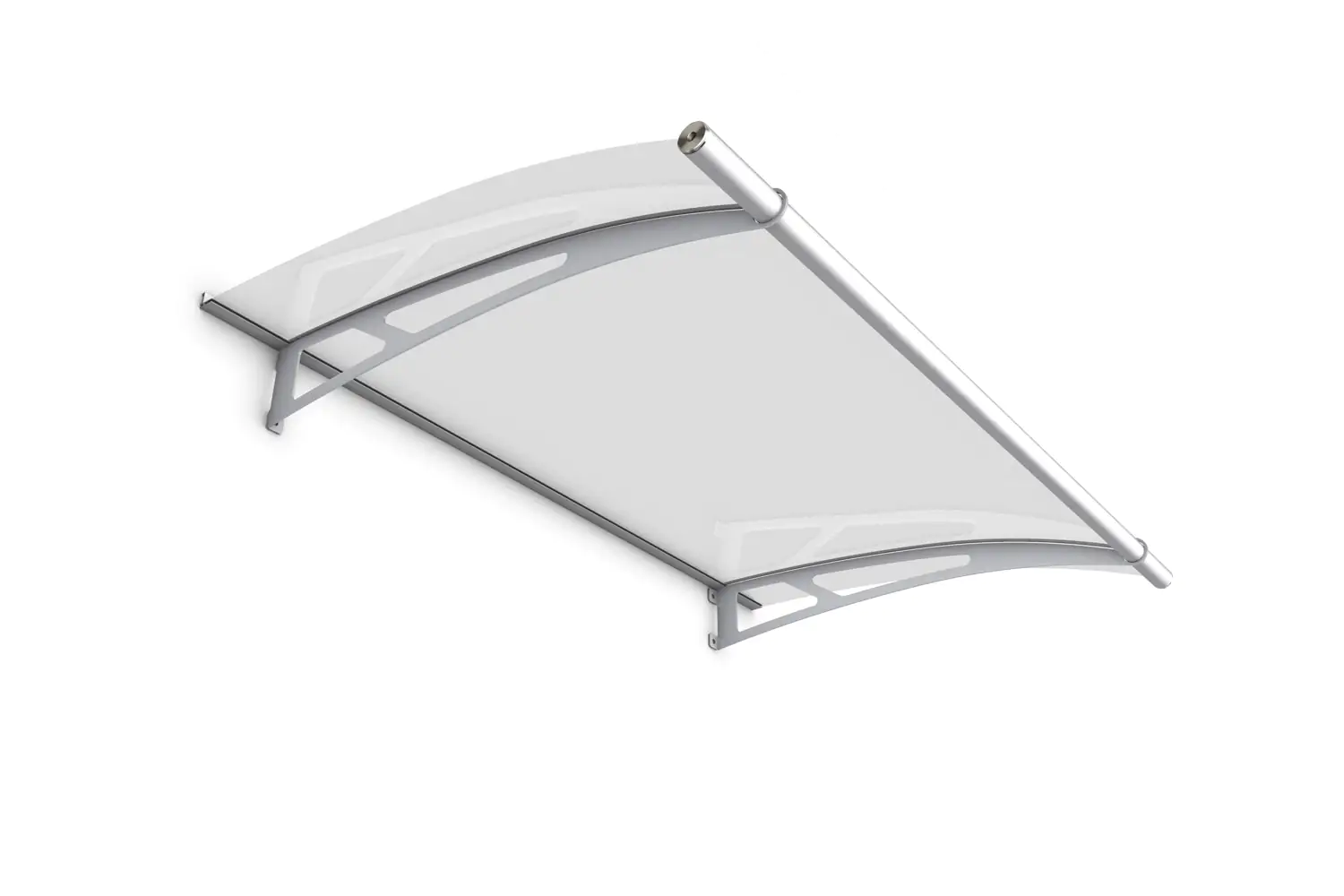 Gutta Vordach PT- L 1500 Edelstahloptik, Acrylglas klar