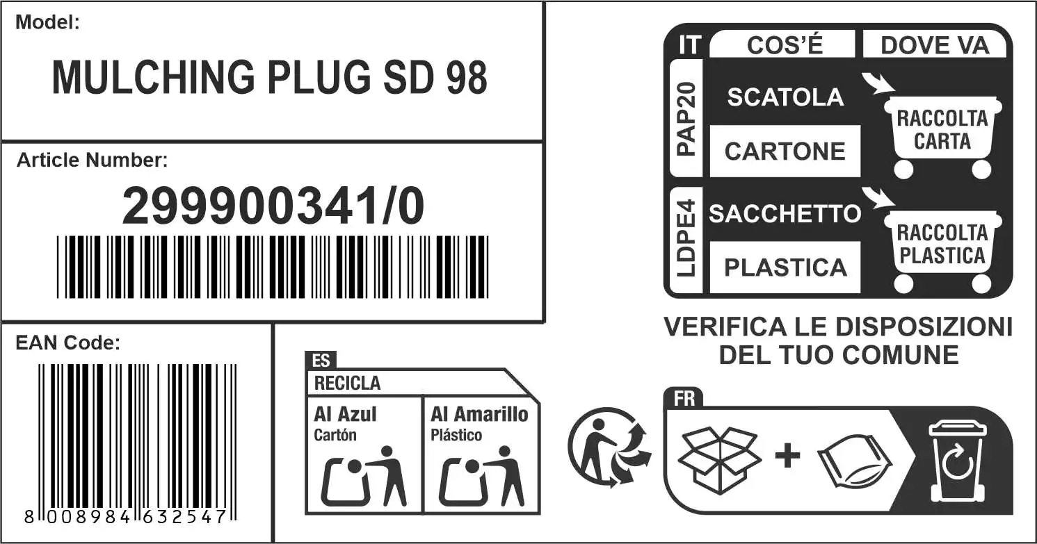 Alpina Mulchkeil 98 cm passend für Alpina Rasentraktor AT3 98