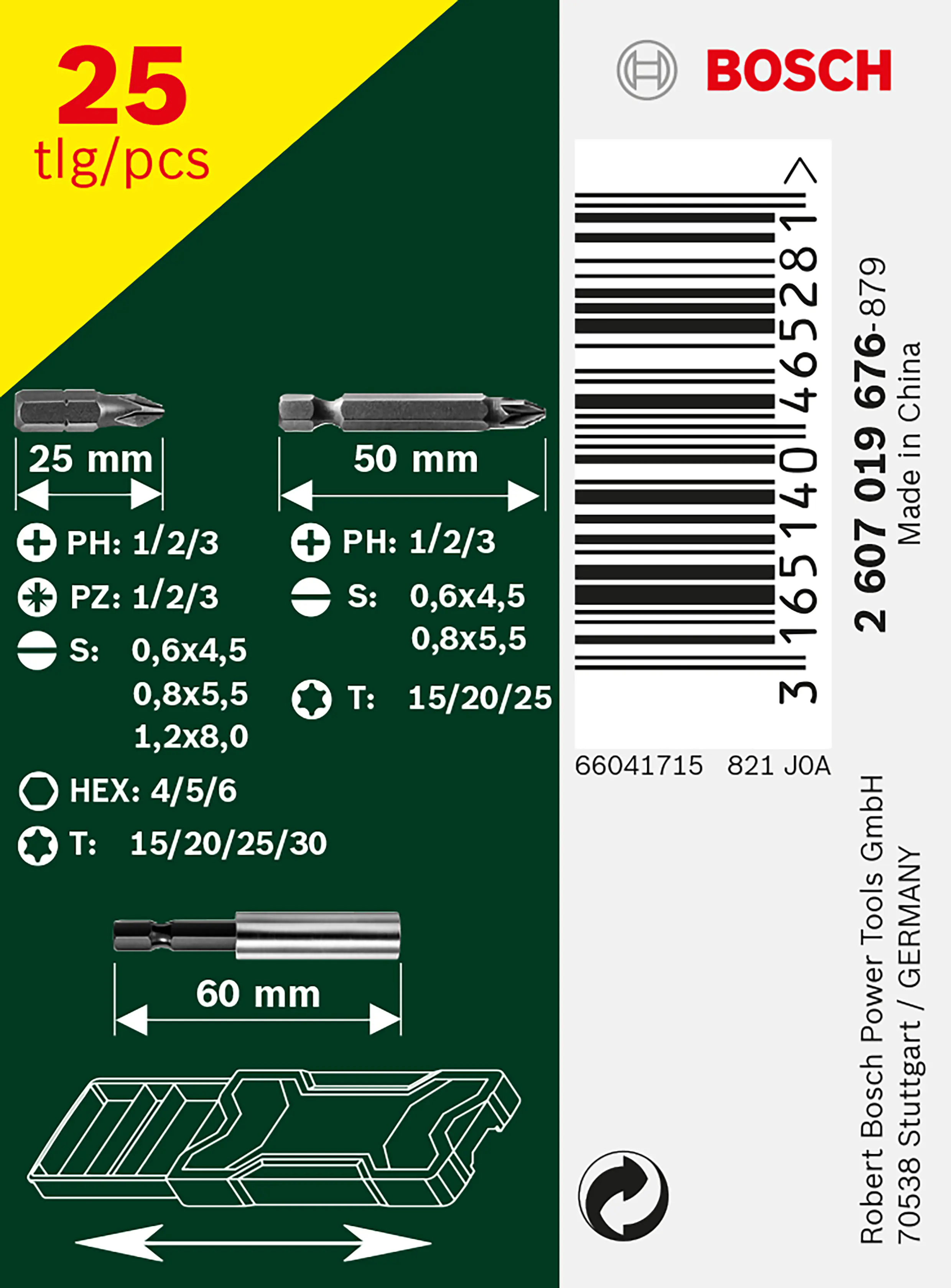 Bosch Schrauberbit-Set Mini-X-Line 25-teilig