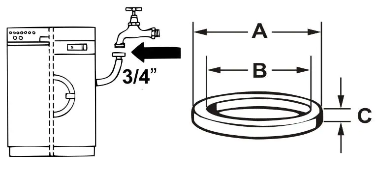 Cornat Gummidichtung für Maschinenzulauf 3/4''