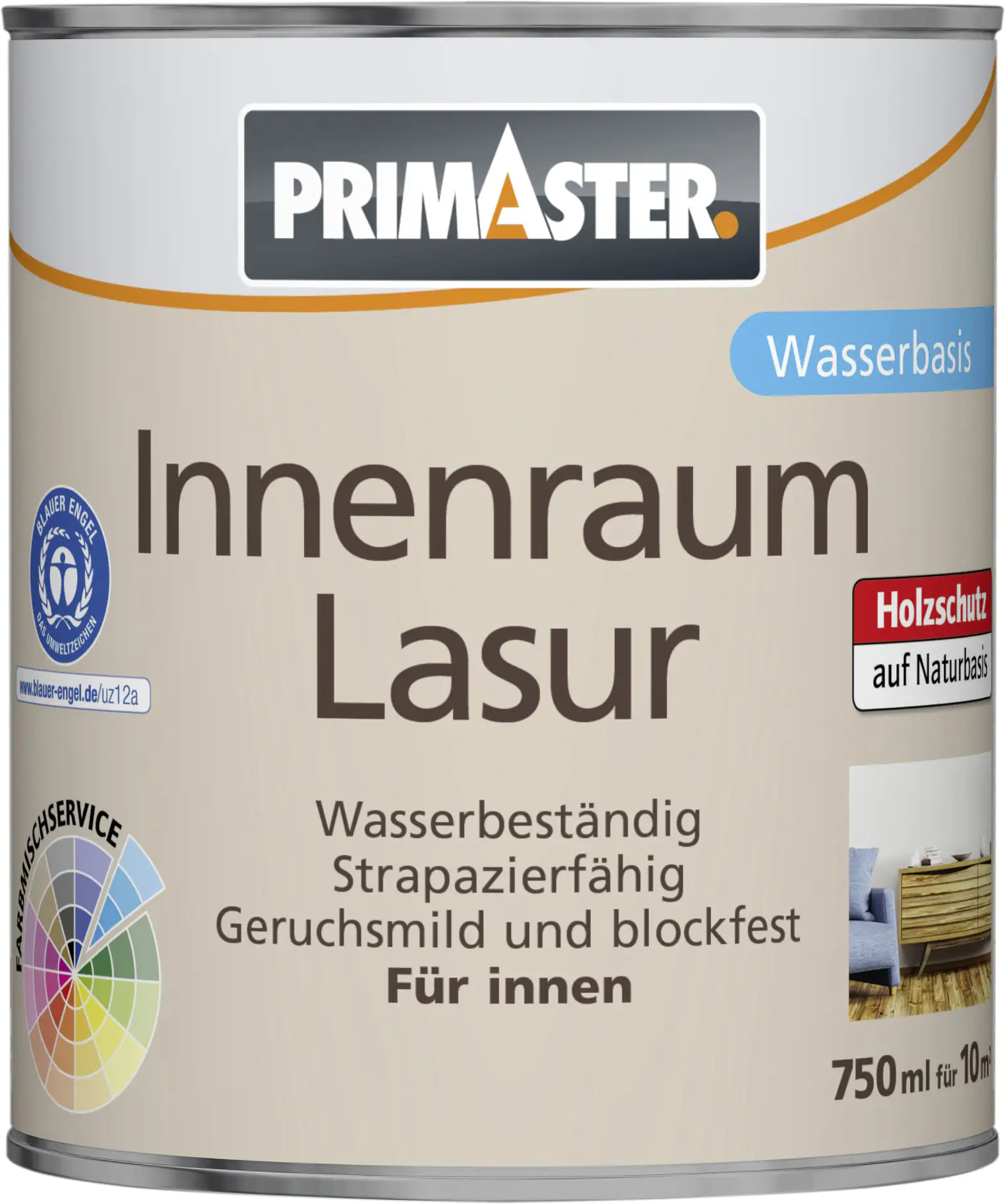 Primaster Innenraumlasur 750 ml honiggelb