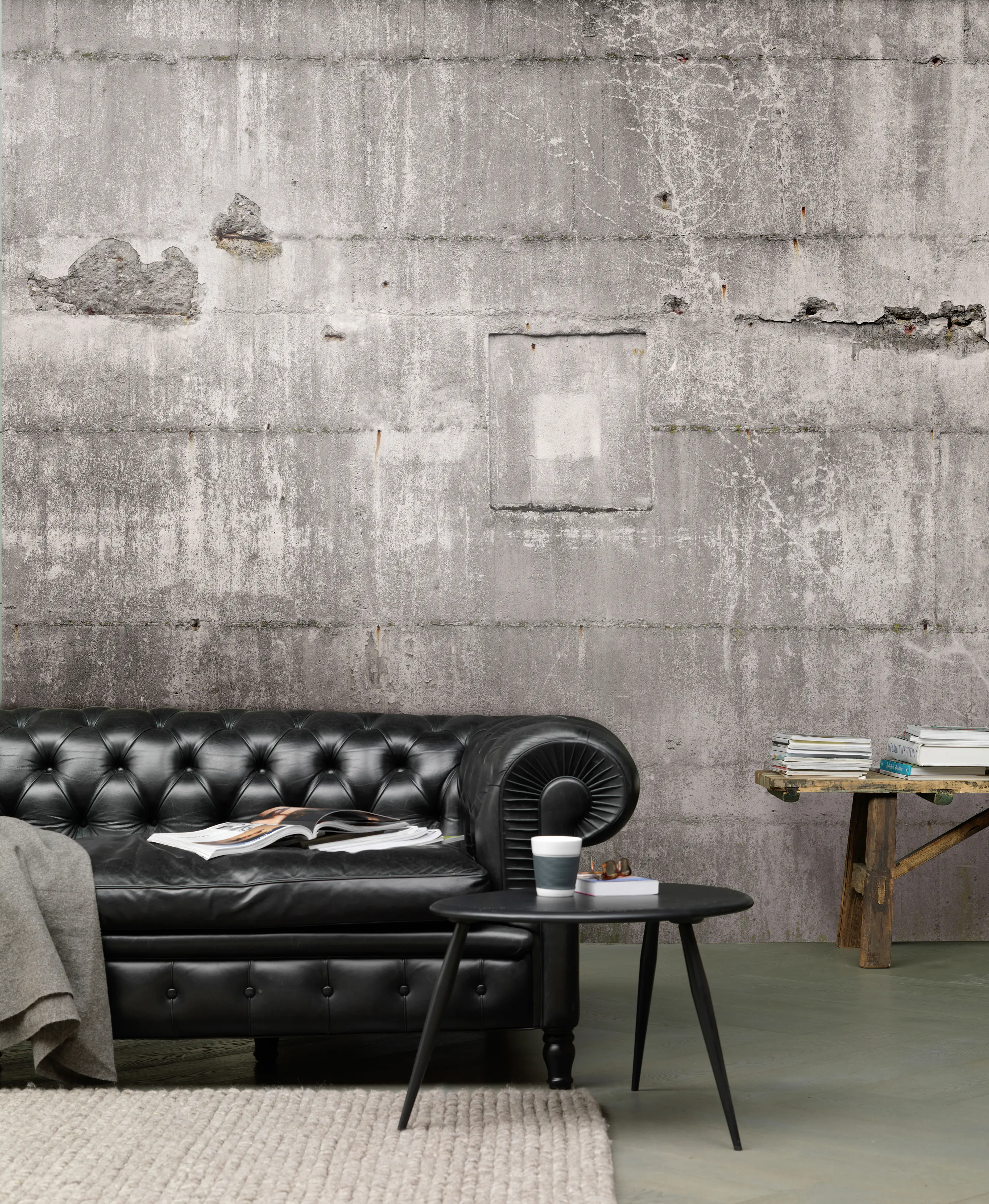 Rasch Vlies Fototapete 445510 Grau Muster & Motive 3 m x 3,72 m