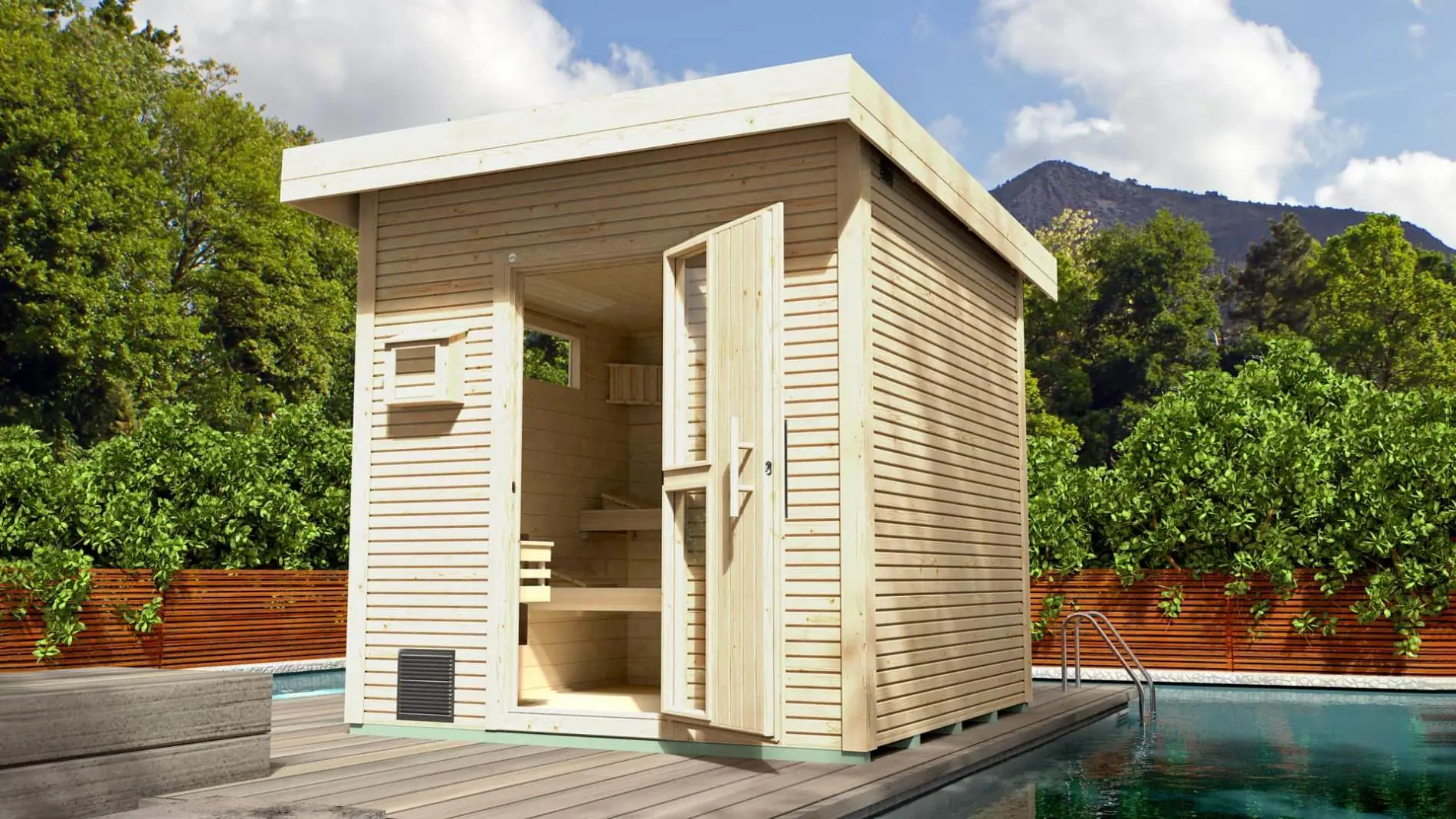 Weka Gartensauna Kuopio 5,66 m² natur