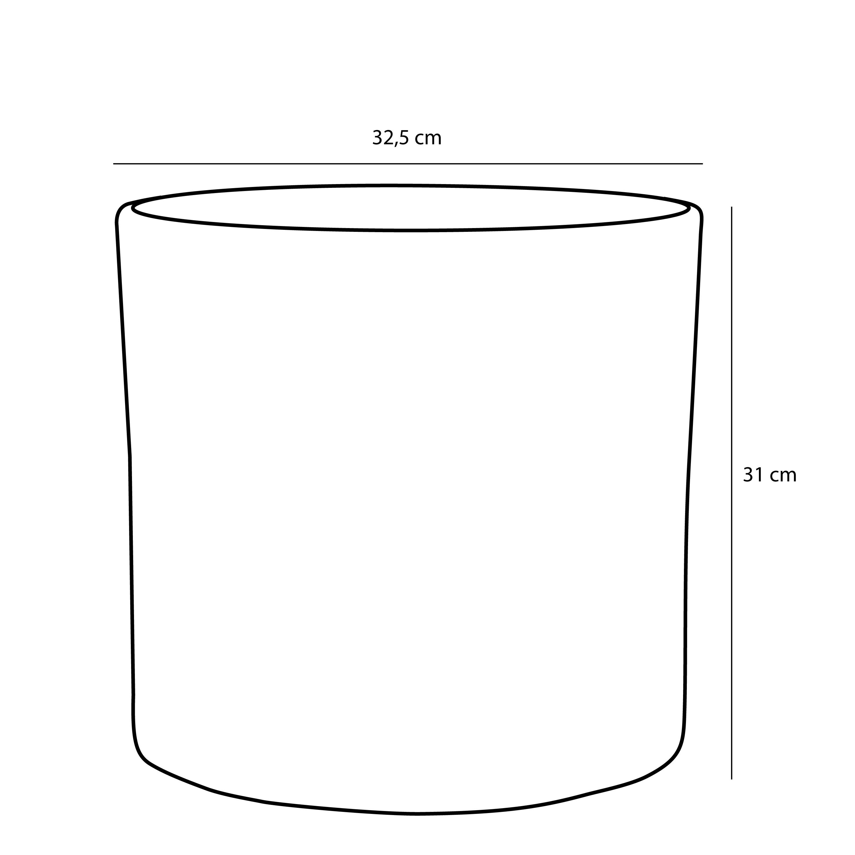 Mica Decorations Blumentopf Keramik Era  Ø 32,5 x 31 cm weiß