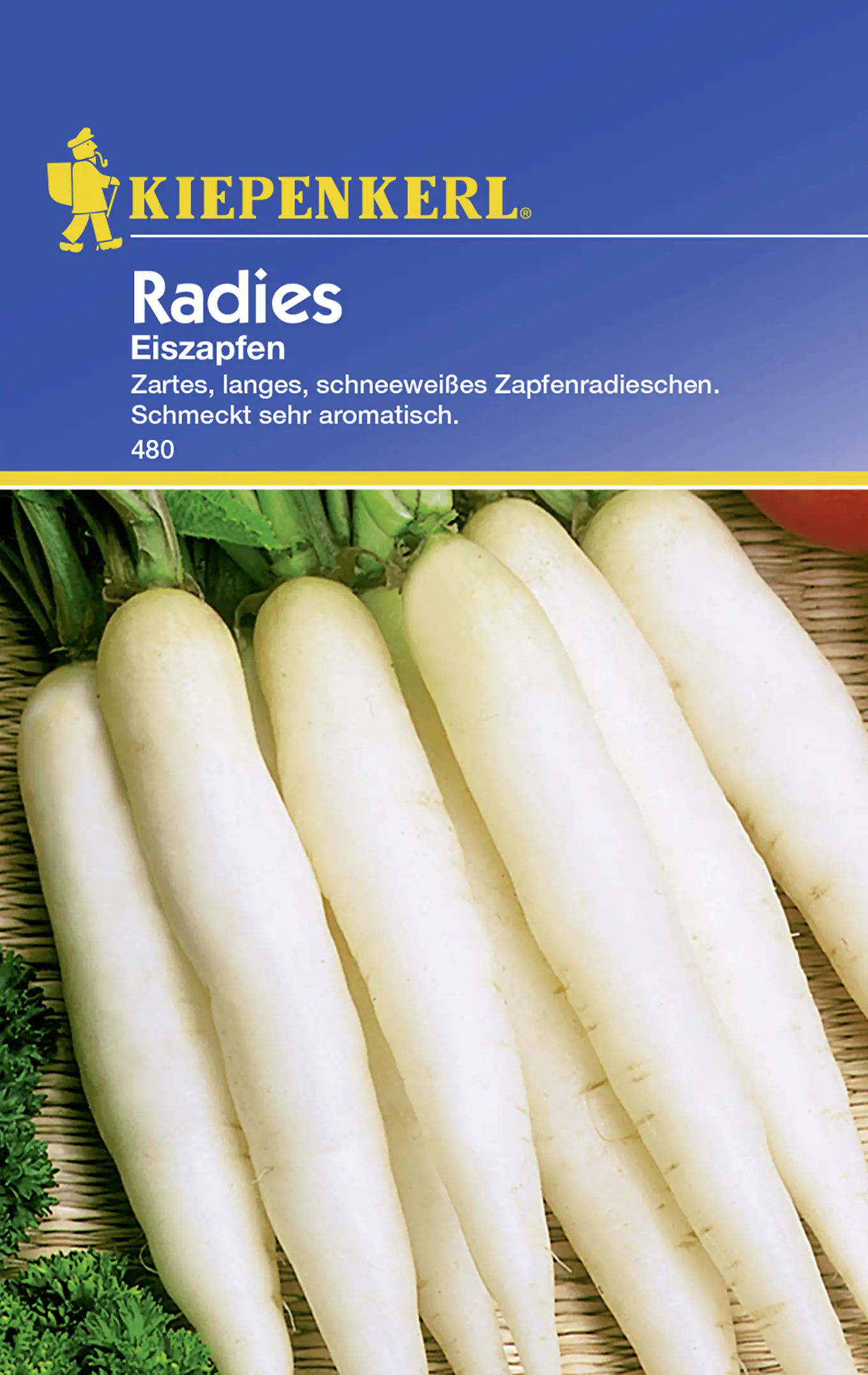 Kiepenkerl Radieschen Eiszapfen Raphanus sativus var. sativus, Inhalt: ca. 10 lfd. Meter
