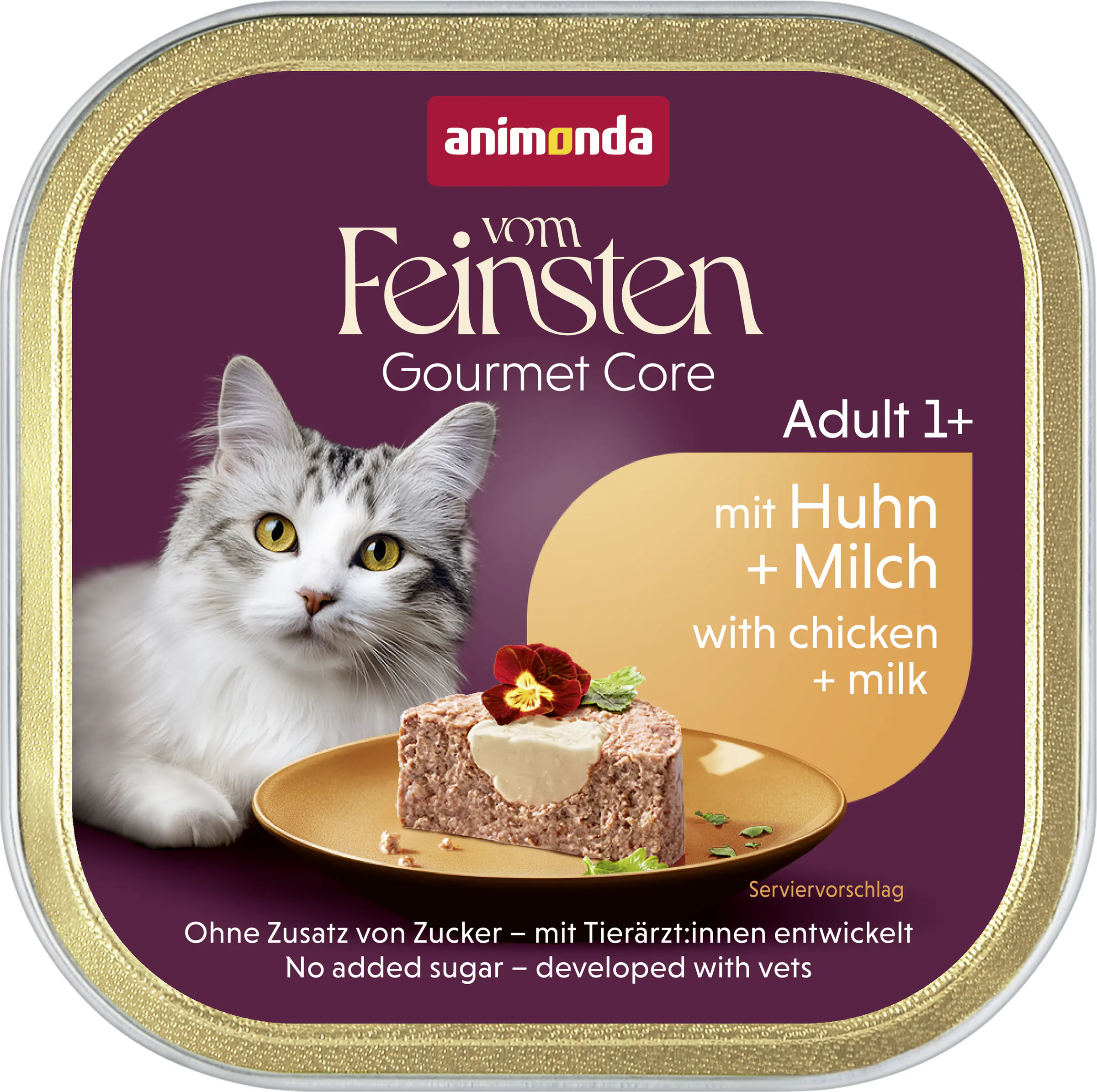 Animonda vom Feinsten Milkies Katzennassfutter Adult getreidefrei 100 g Huhn & Milchkern