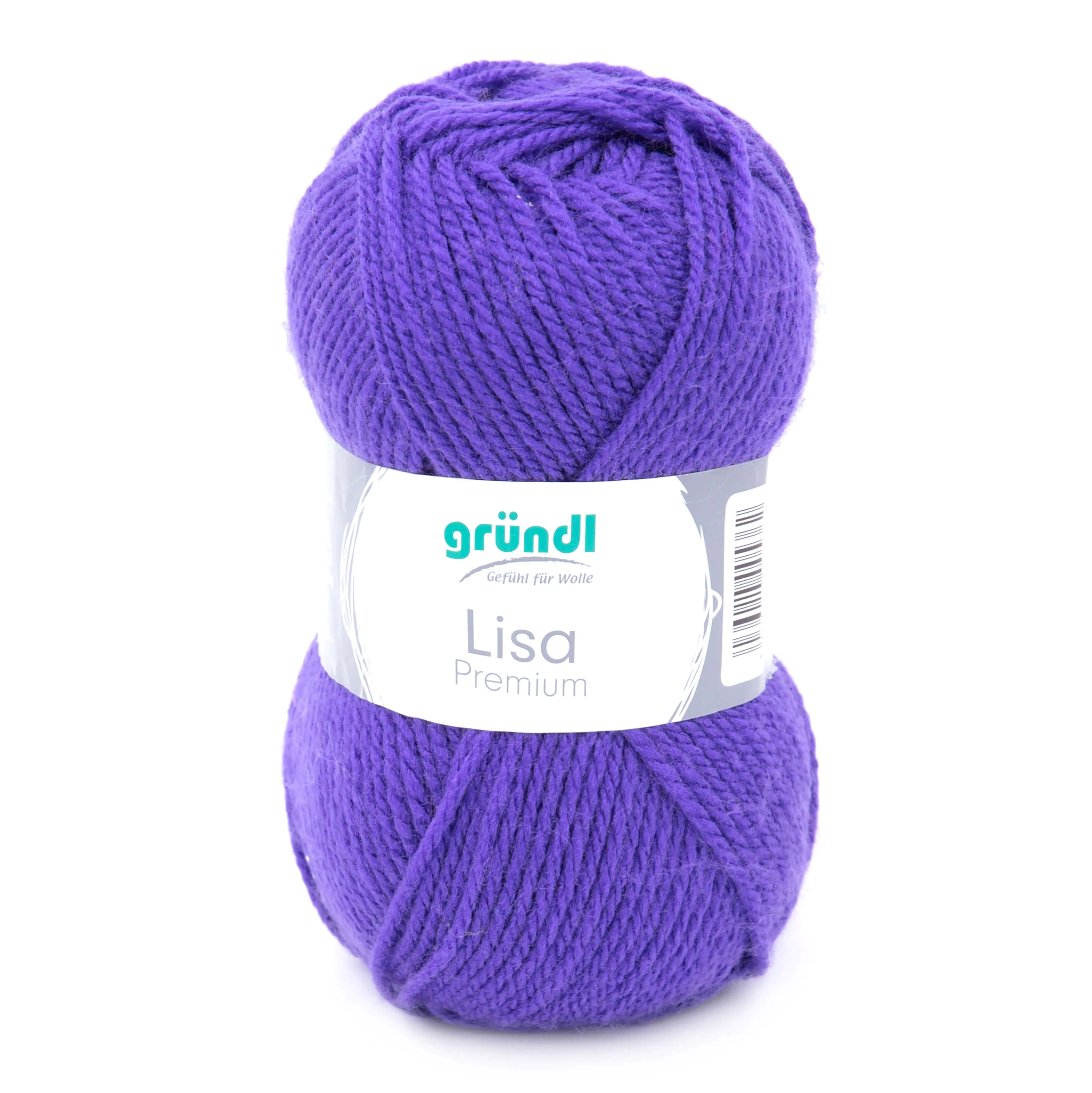 Gründl Wolle Lisa Premium uni 50 g dunkel lila