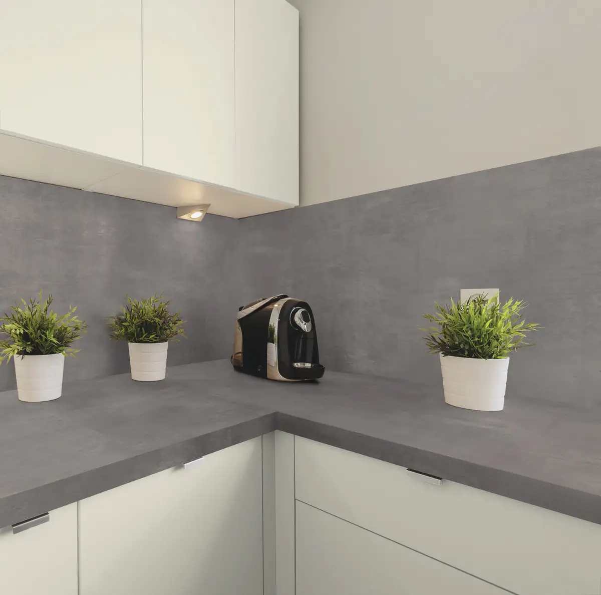 Kaindl Arbeitsplatte 410 x 63,5 cm 38 mm Dekor Beton Art Perlgrau