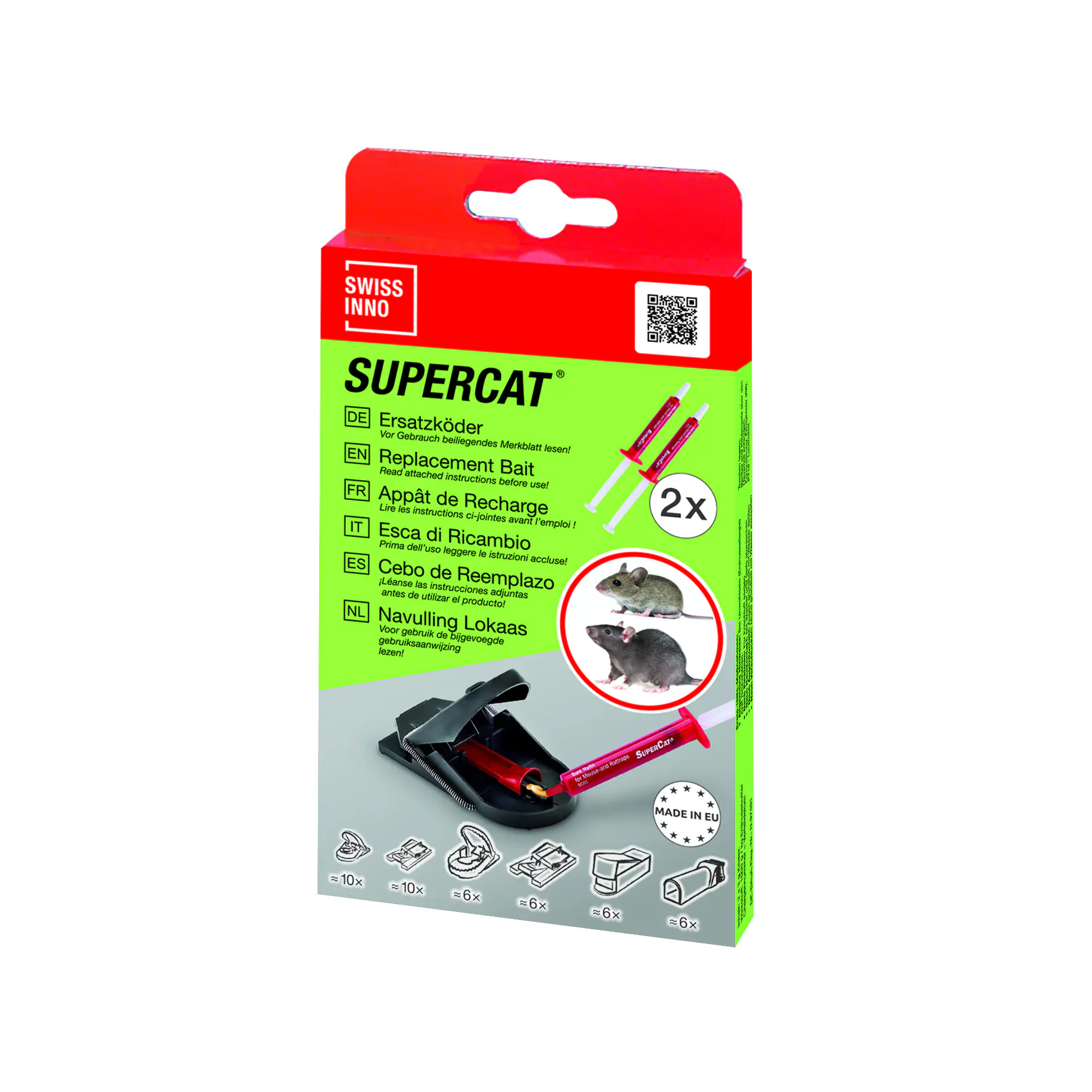 Swissinno Ersatzköder-Spritze für Nagetierfallen 2 Stück