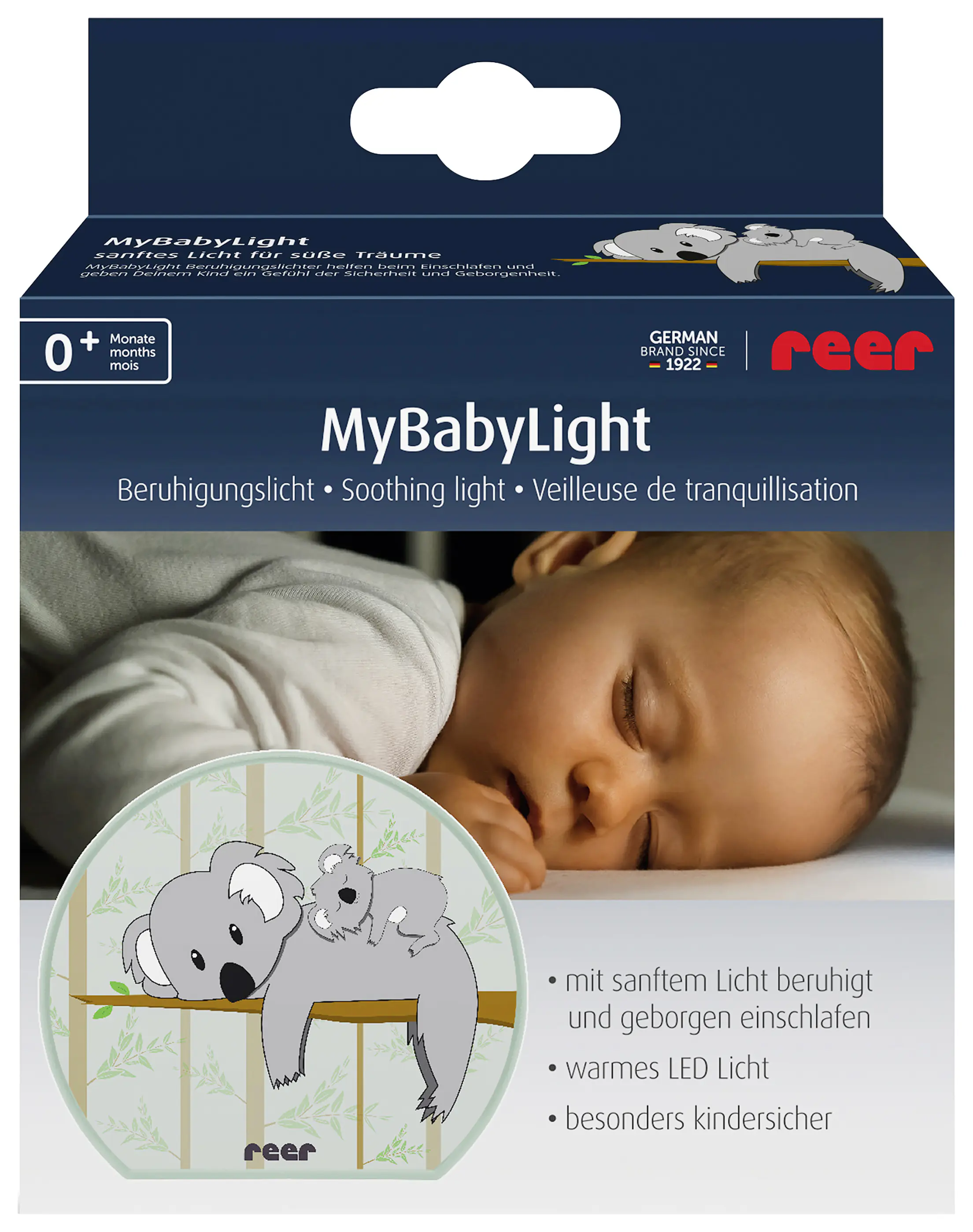 reer LED Nachtlicht MyBabyLight Koala hellgrau