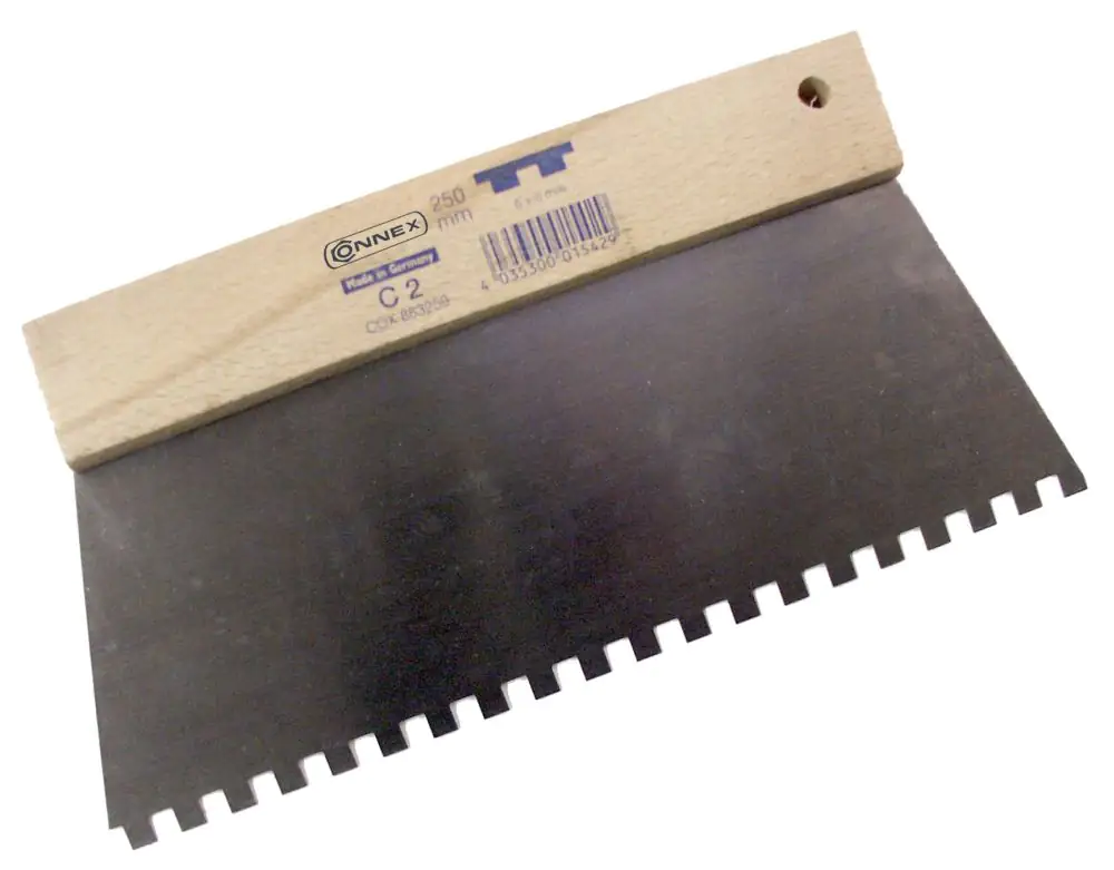 Zahnspachtel 250 mm Zahnung C2 6 x 6 mm
