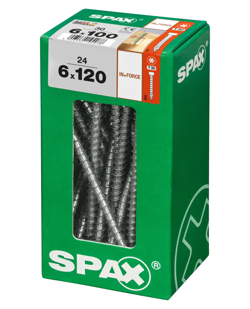 Spax Holzbauschrauben 6.0 x 120 mm TX 30 Zylinderkopf - 24 Stk.