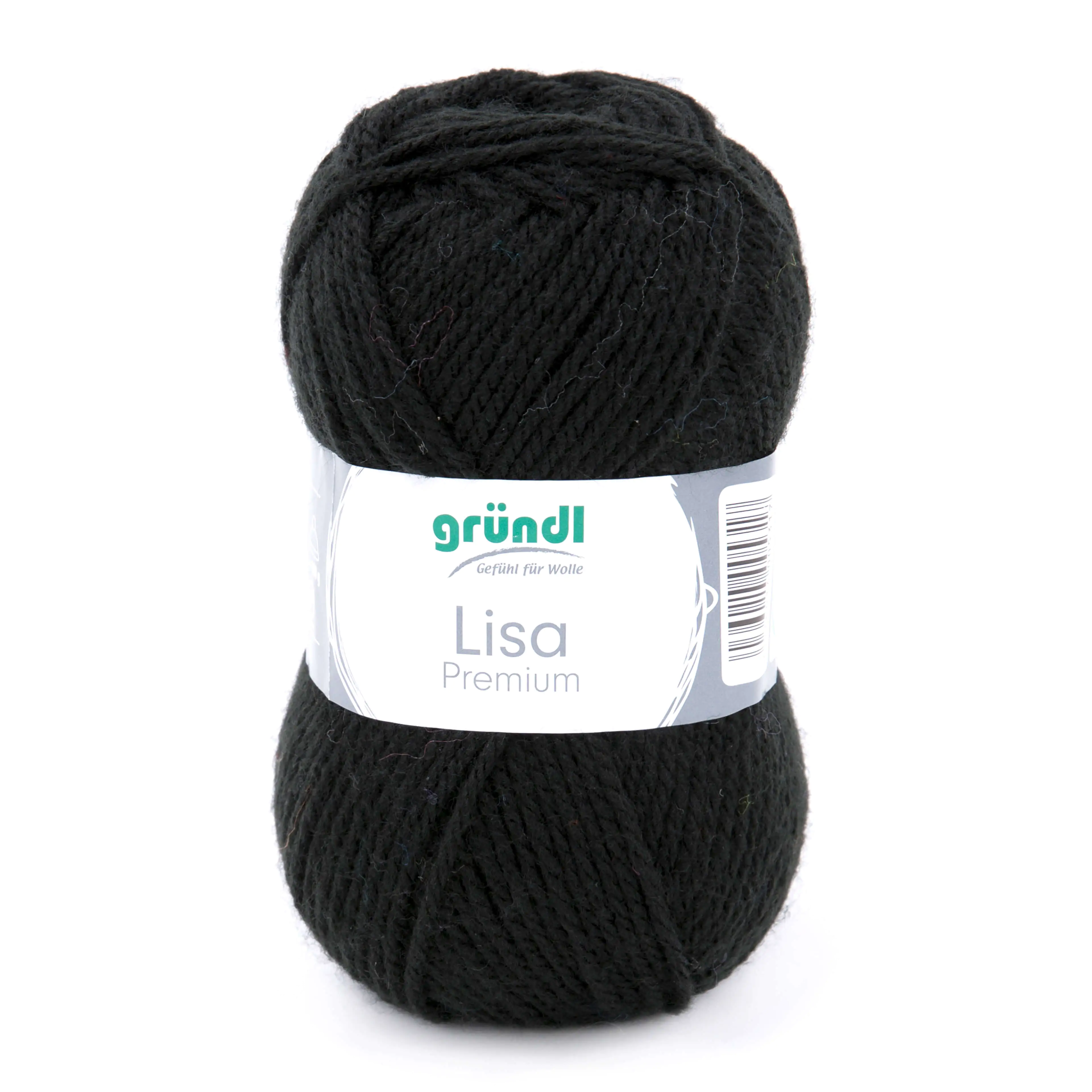 4036014005317 Gründl Wolle Lisa Premium uni 50 g schwarz