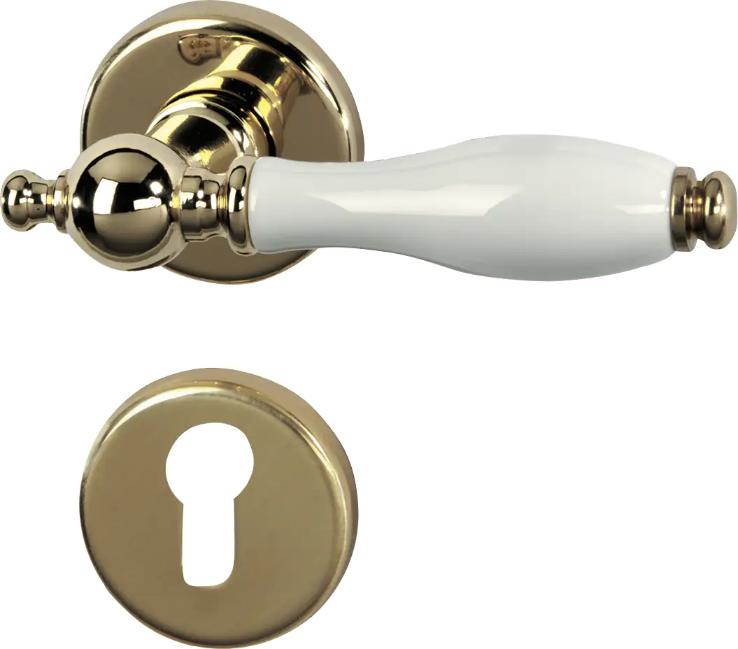 Alpertec PZ-Rosettengarnitur Nany Drücker/Drücker gold