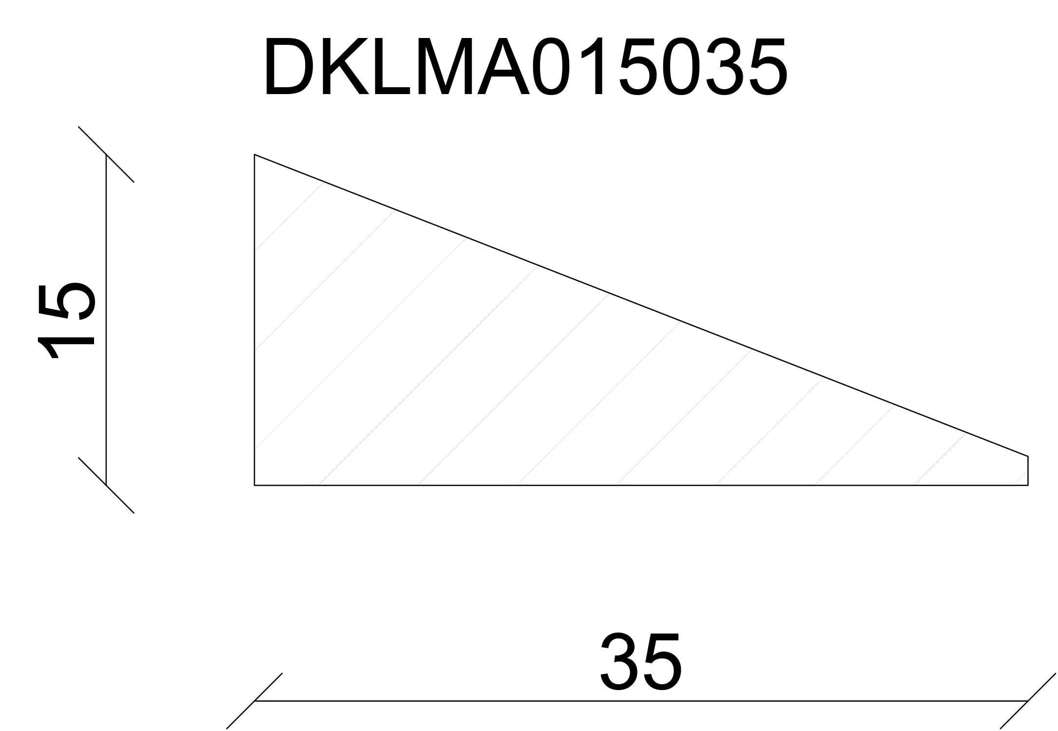 FN Neuhofer Dreikantleiste 95 cm 35 x 15 mm Buche