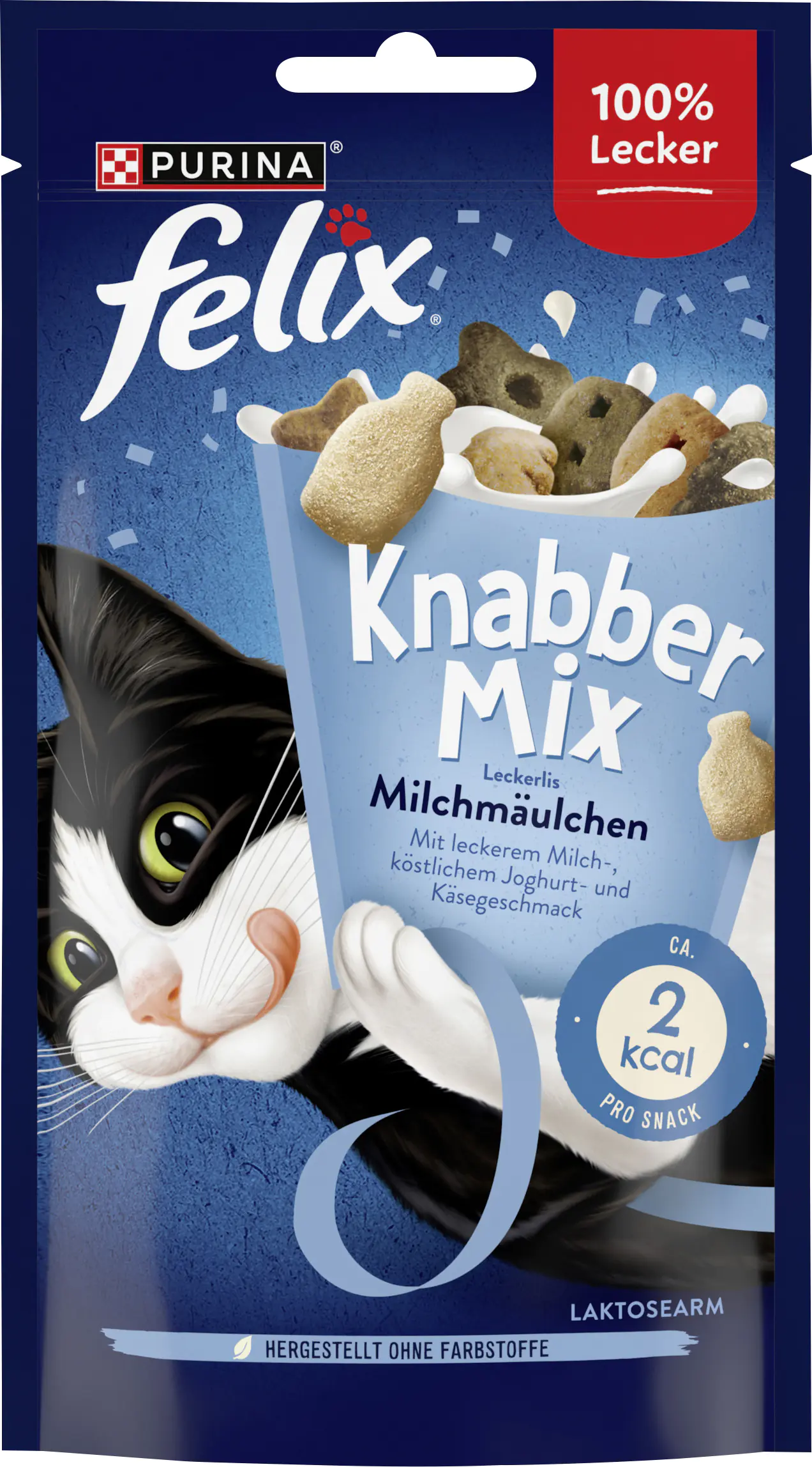 Felix Knabbermix Katzensnack Milchmäulchen 60g Felix Knabbermix Katzensnack Milchmäulchen 60g