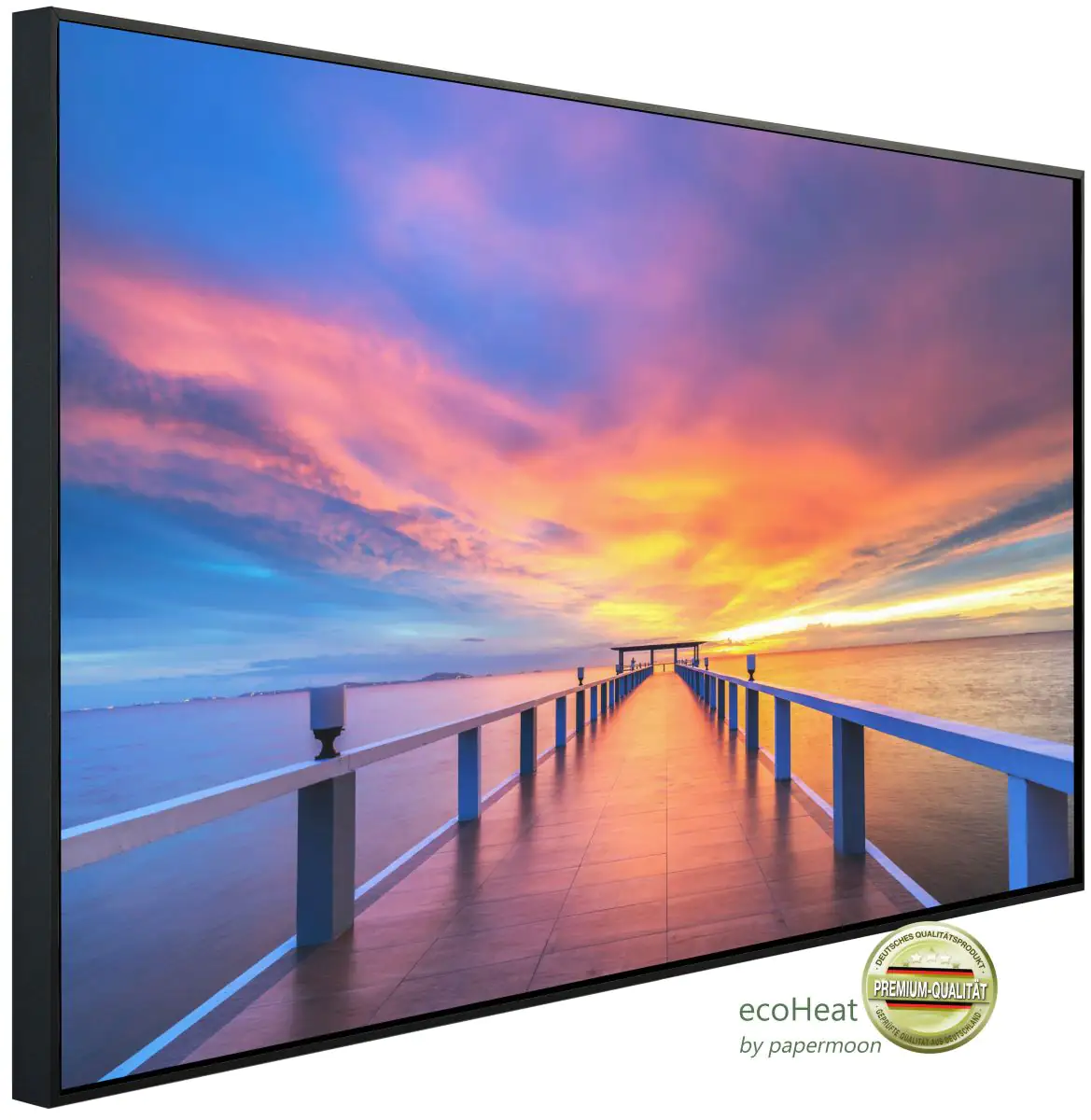 papermoon Infrarotheizkörper EcoHeat 60x120 cm 1200 Watt, Steg ins Meer