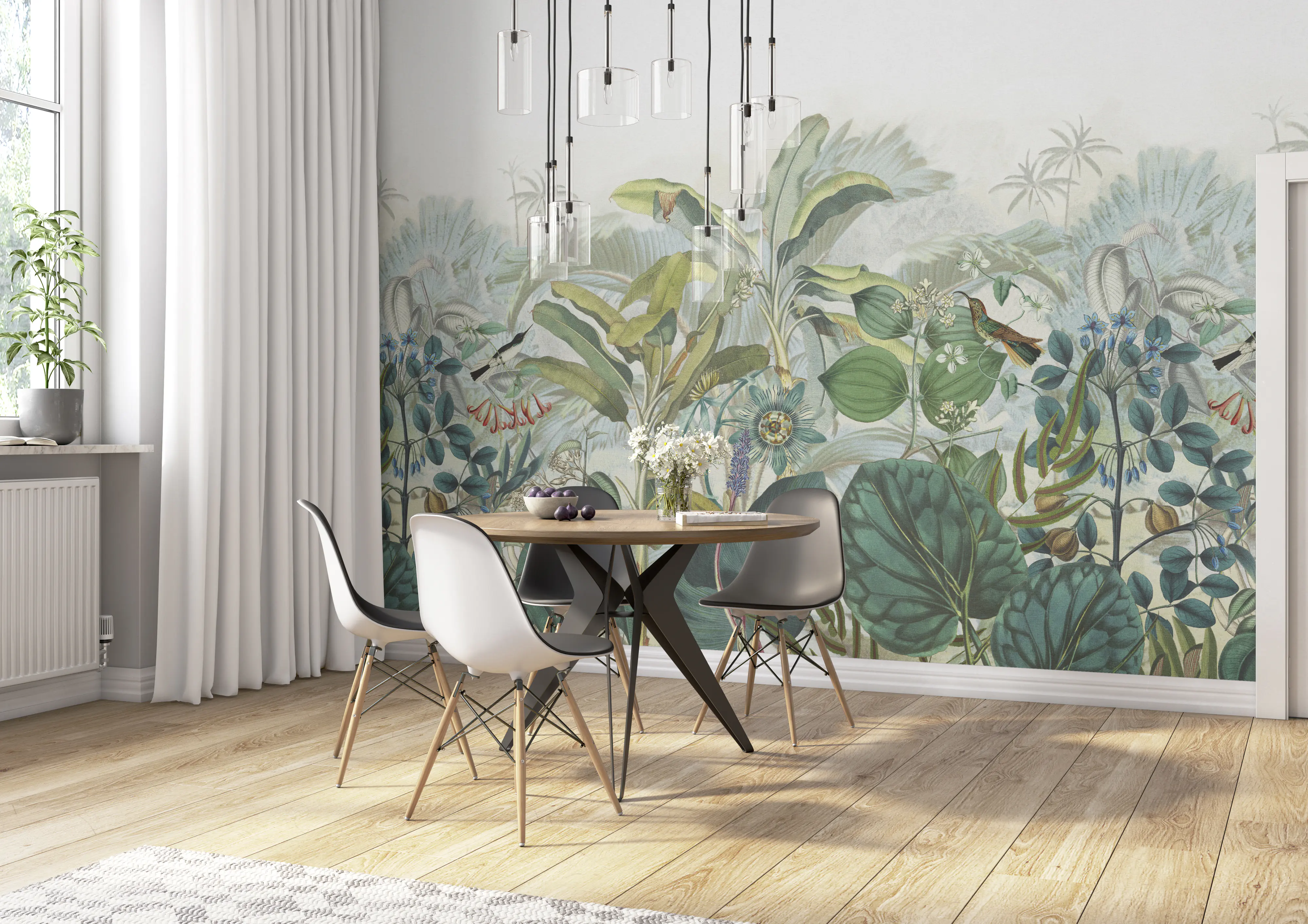 Rasch Vlies Fototapete 543643 Blau-Petrol hell Muster & Motive 3 m x 3,18 m