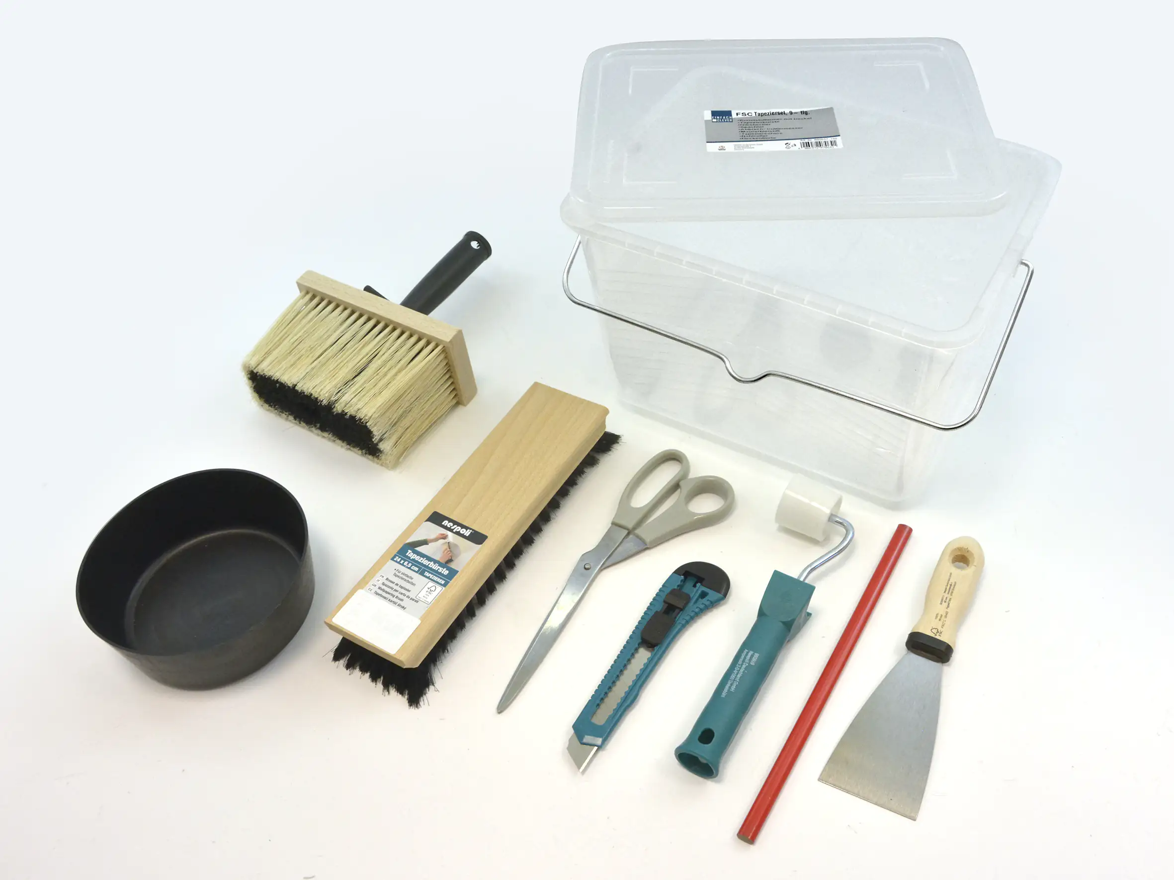 Nespoli Tapezier-Set 9-teilig im 8 L-Eimer Nespoli Tapezier-Set 9-teilig im 8 L-Eimer