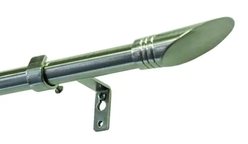 Gardinia Stilgarnitur Ellipse Ø 16/19 mm, edelstahl-optik, 120 - 210 cm