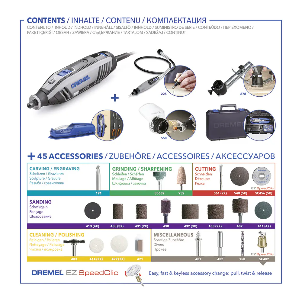 Dremel Multifunktionswerkzeug 4250-3/45 48-tlg mit Aufbewahrungskoffer