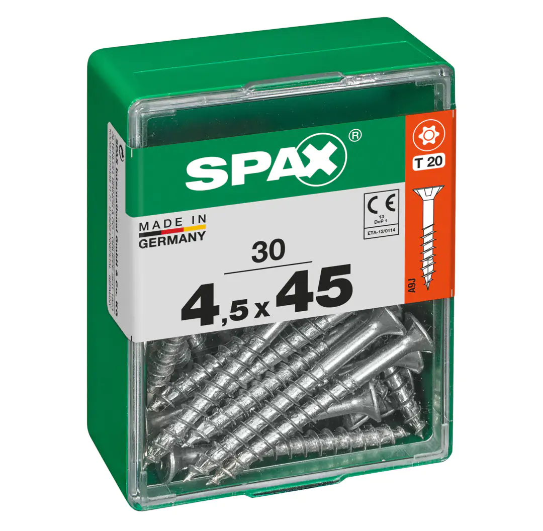 Spax Universalschrauben 4.5 x 45 mm TX 20 - 30 Stk. Spax Universalschrauben 4.5 x 45 mm TX 20 - 30 Stk.