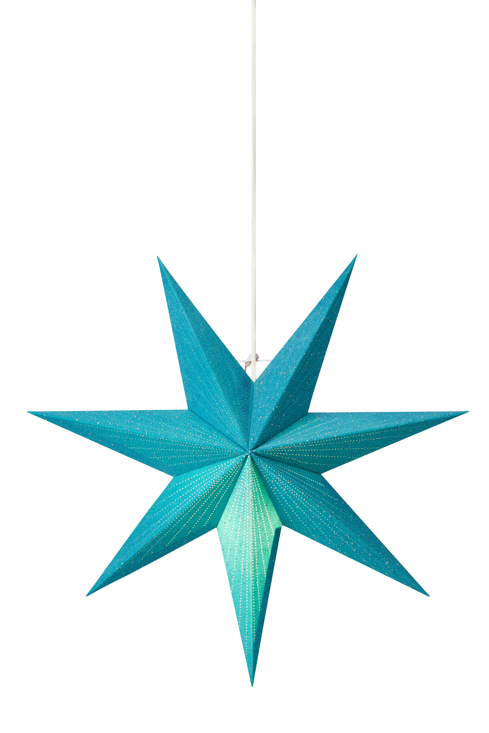 7330024593473 Markslöjd SOPHIE Hängestern türkis, H 45 cm x T 16 cm x B 45 cm