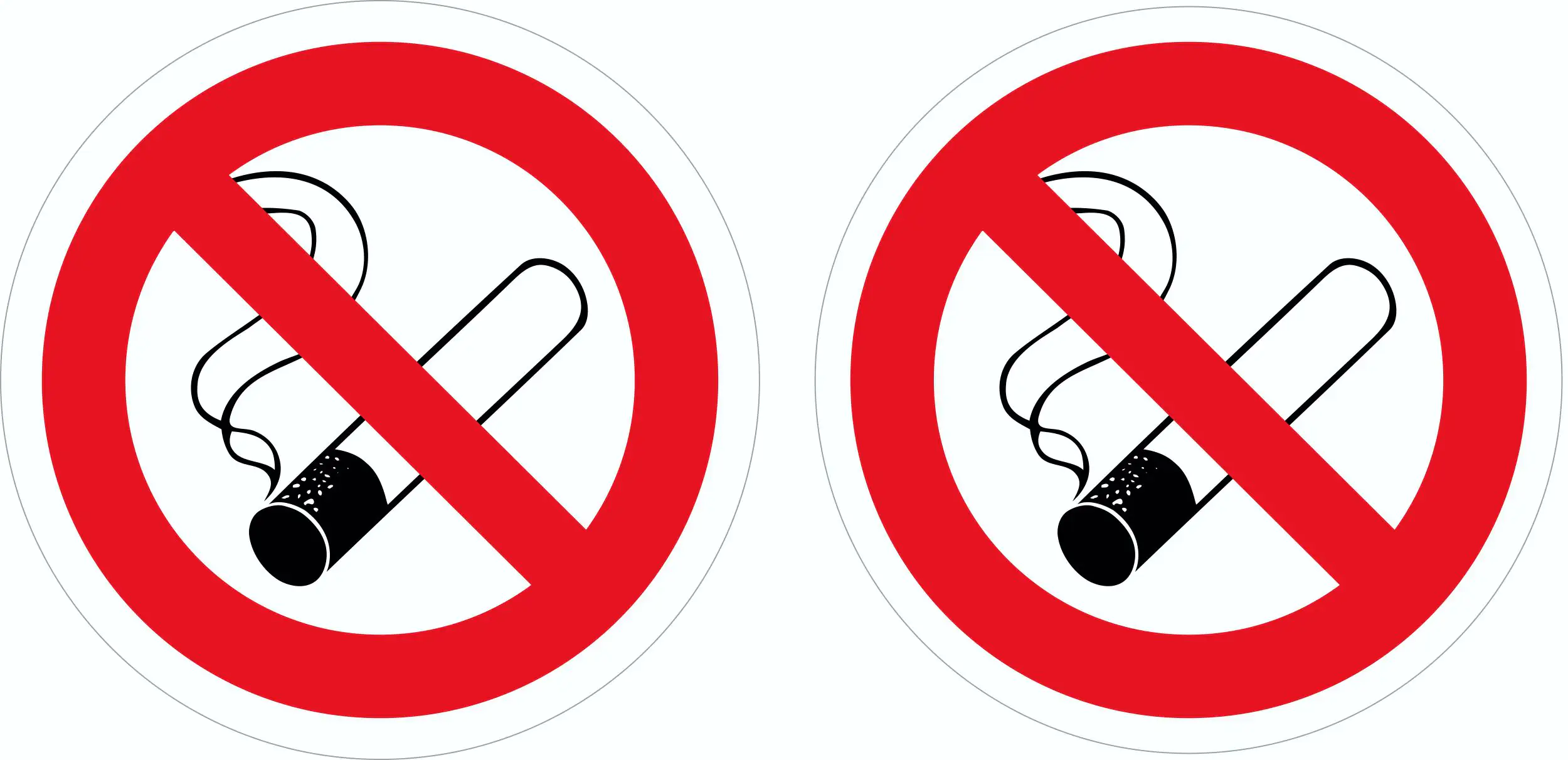 Hermann Schütz Aufkleber Rauchen verboten 2er-Set je Ø 45mm