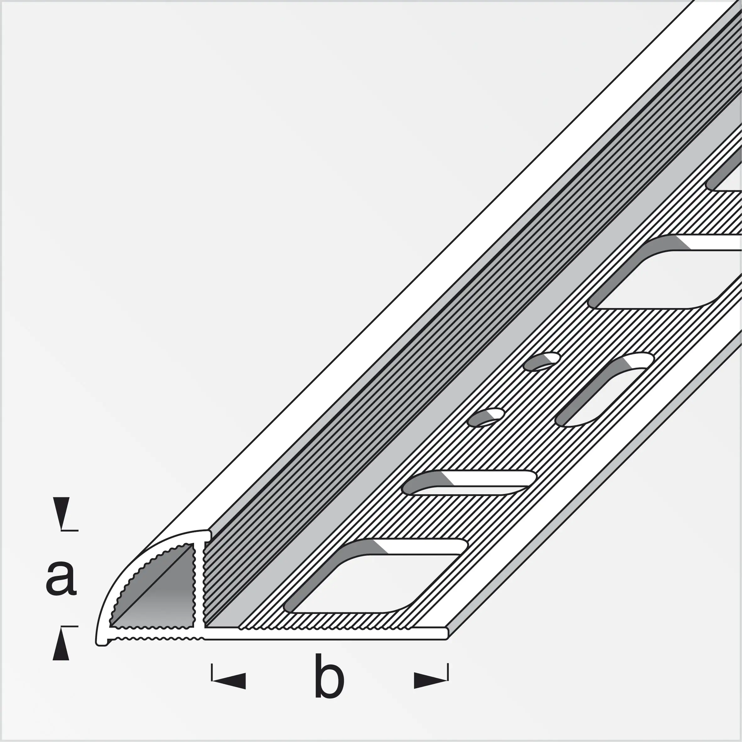 alfer Viertelkreisprofil PVC glatt jasmin