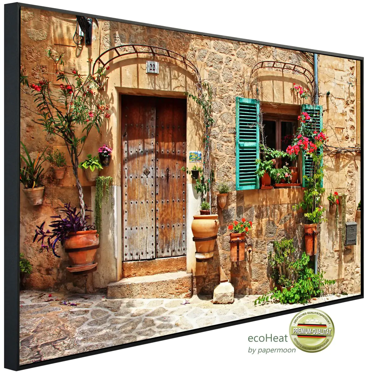 papermoon Infrarotheizkörper EcoHeat 60x120 cm 1000 Watt, Charming Street