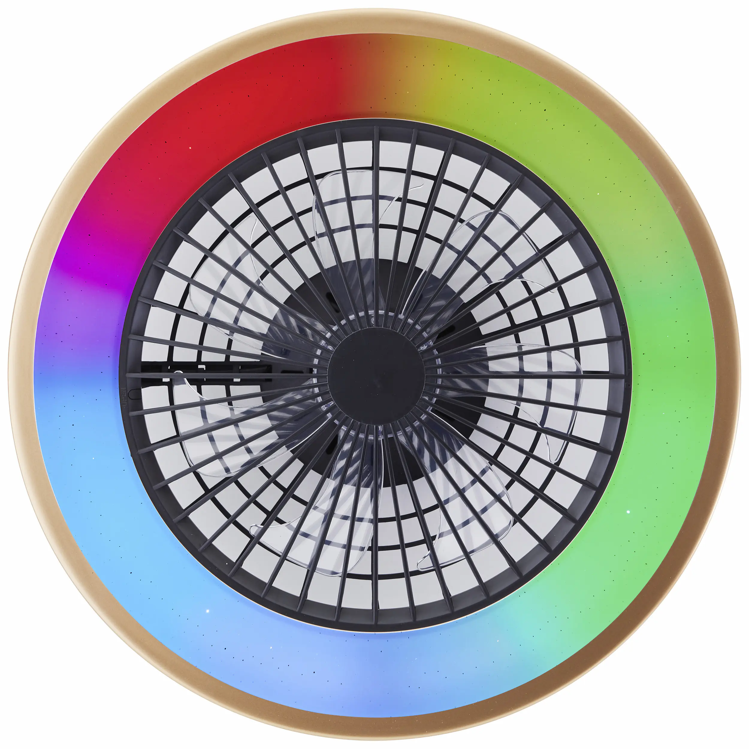 Brilliant LED Deckenleuchte mit Ventilator Slimline Ø 49 cm 40 W gold/schwarz