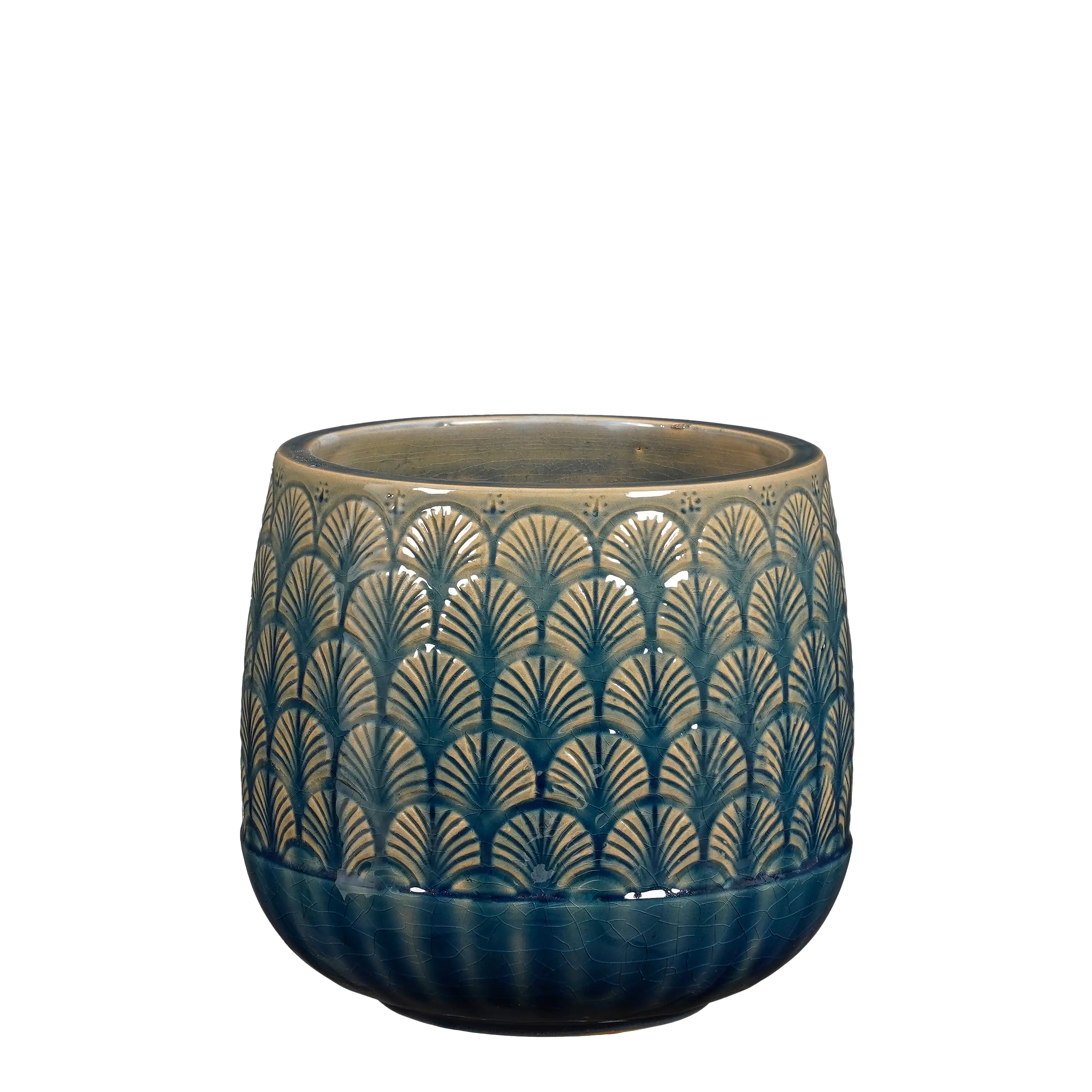 Mica Decorations Pflanztopf Oran Ø 28 x 25 cm blau