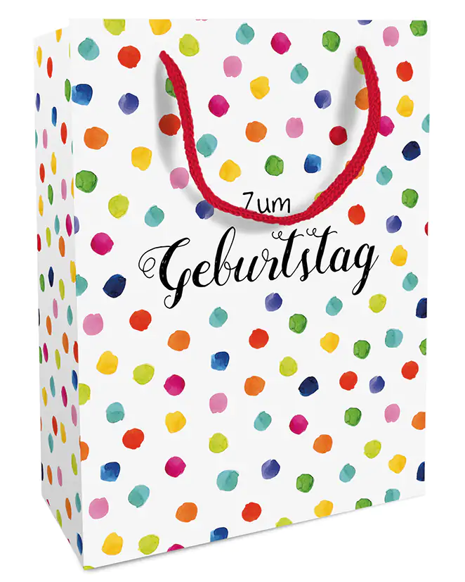 Braun & Company Geschenktragetasche Happy Dots 25 x 33 x 11 cm