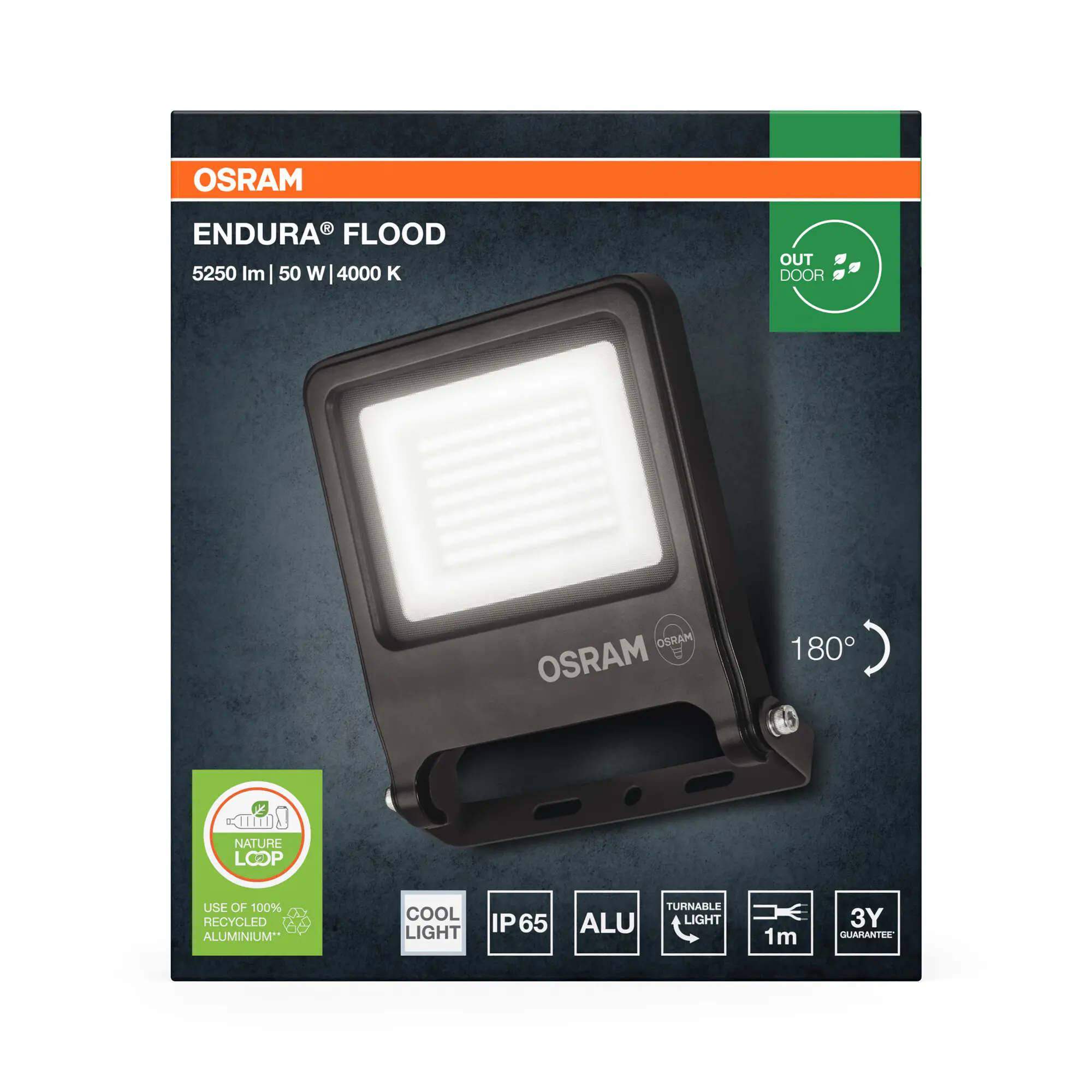 Osram Außenleuchte ENDURA Flood 50W PCR dunkelgrau kaltweiß Osram Außenleuchte ENDURA Flood 50W PCR dunkelgrau kaltweiß