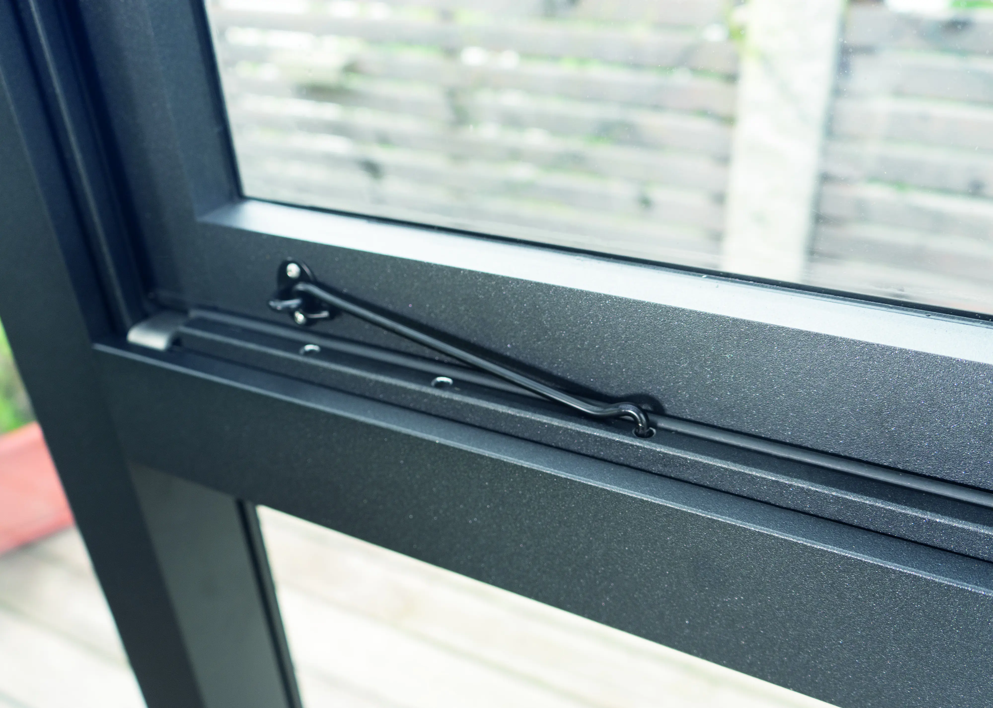 SunElements Fenster für Gartenhaus SunCasa mit Acrylglas klar 6 mm 95 x 90 cm anthrazit-metallic
