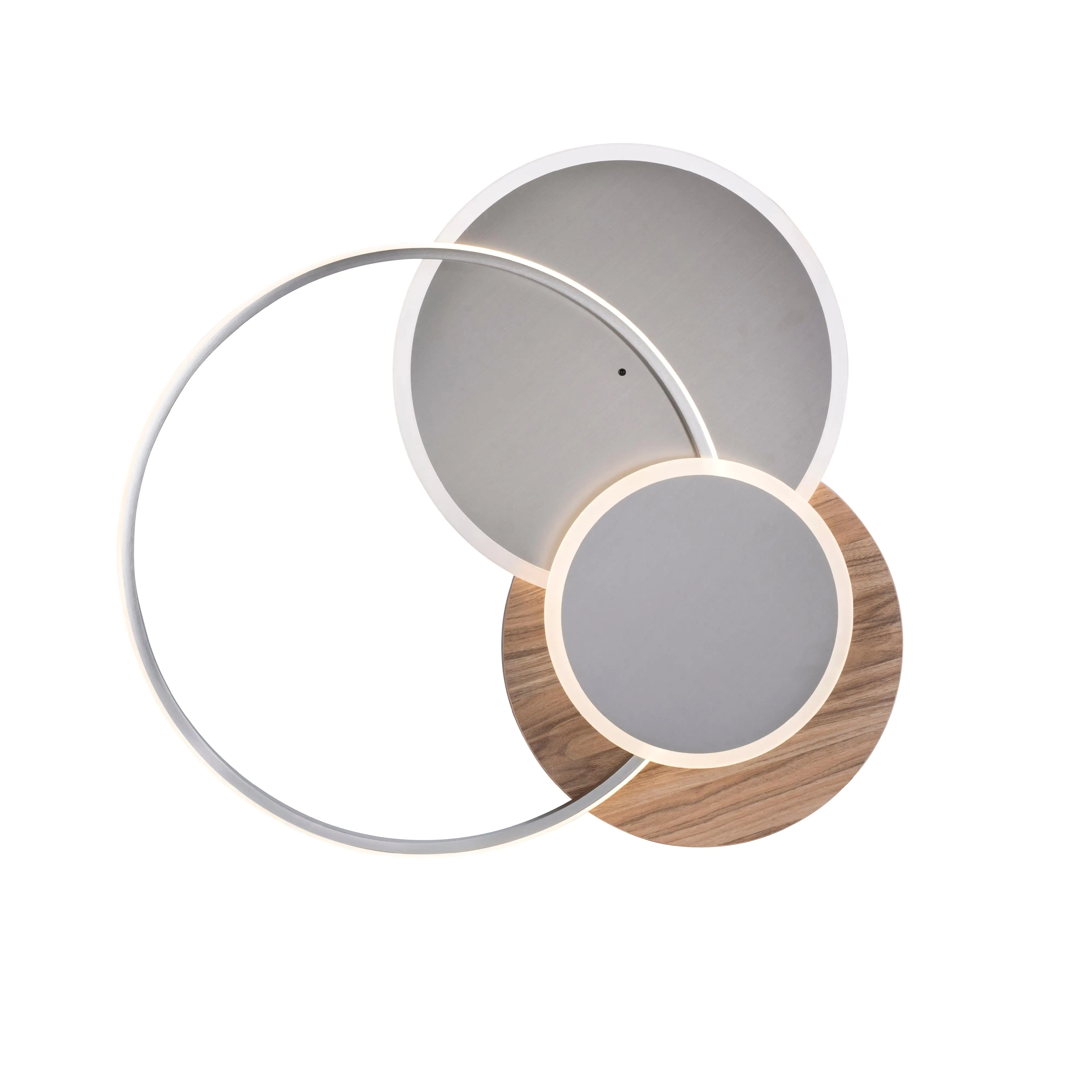 Paul Neuhaus CCT LED Deckenleuchte Palma stahl-holz 65 x 56 cm dimmbar